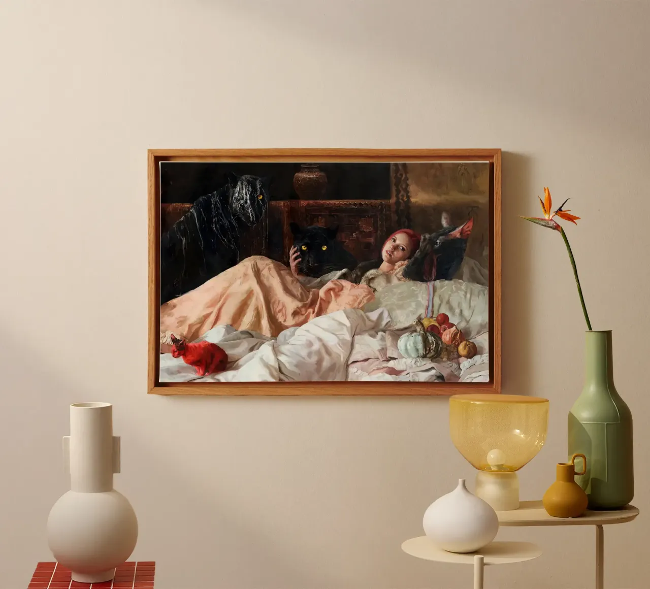 Guillermo Lorca Javi with Panthers canvas with Floater frame by Birgitart