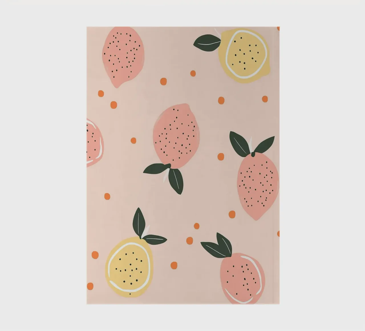 Fruit Print, Lemon Poster, Nursery Wall Art, Kids Poster notebook by Little Lola