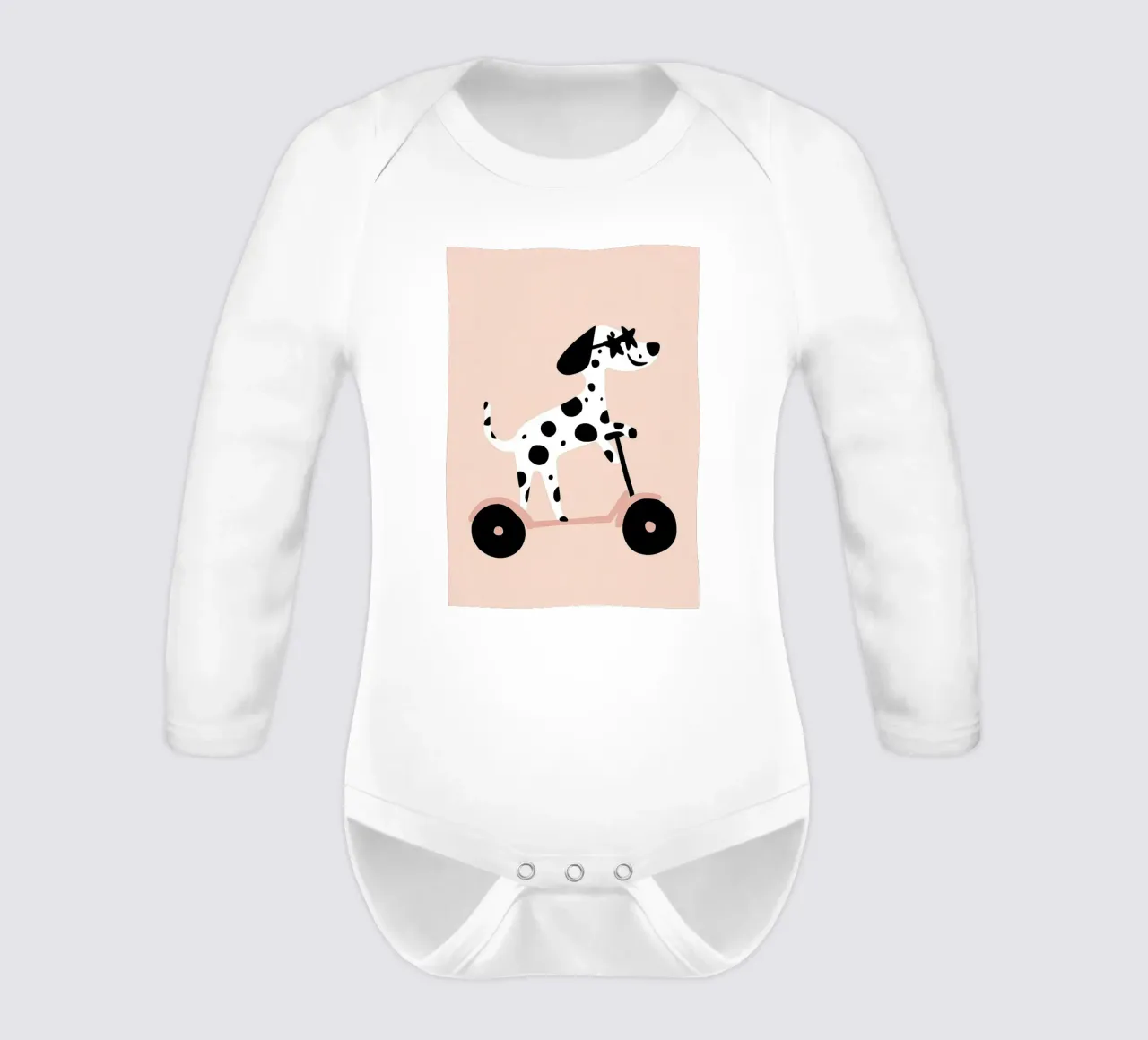 Dalmatien sur un scooter body manches longues de Little Lola