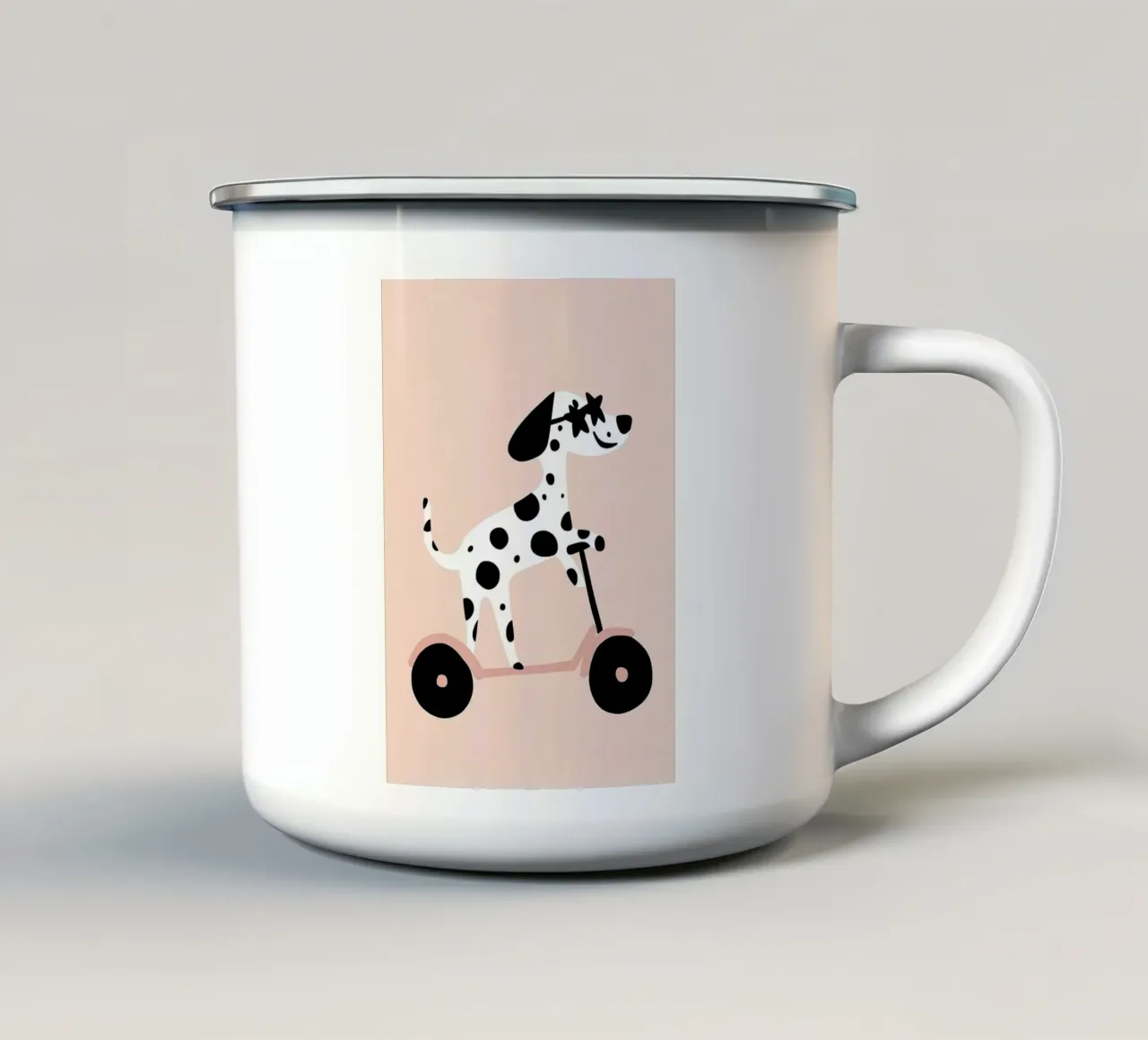 Dalmata in scooter tazza in smalto da Little Lola