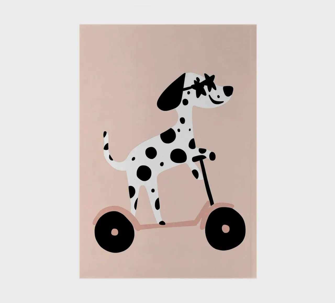 Dalmatian on scooter notebook by Little Lola