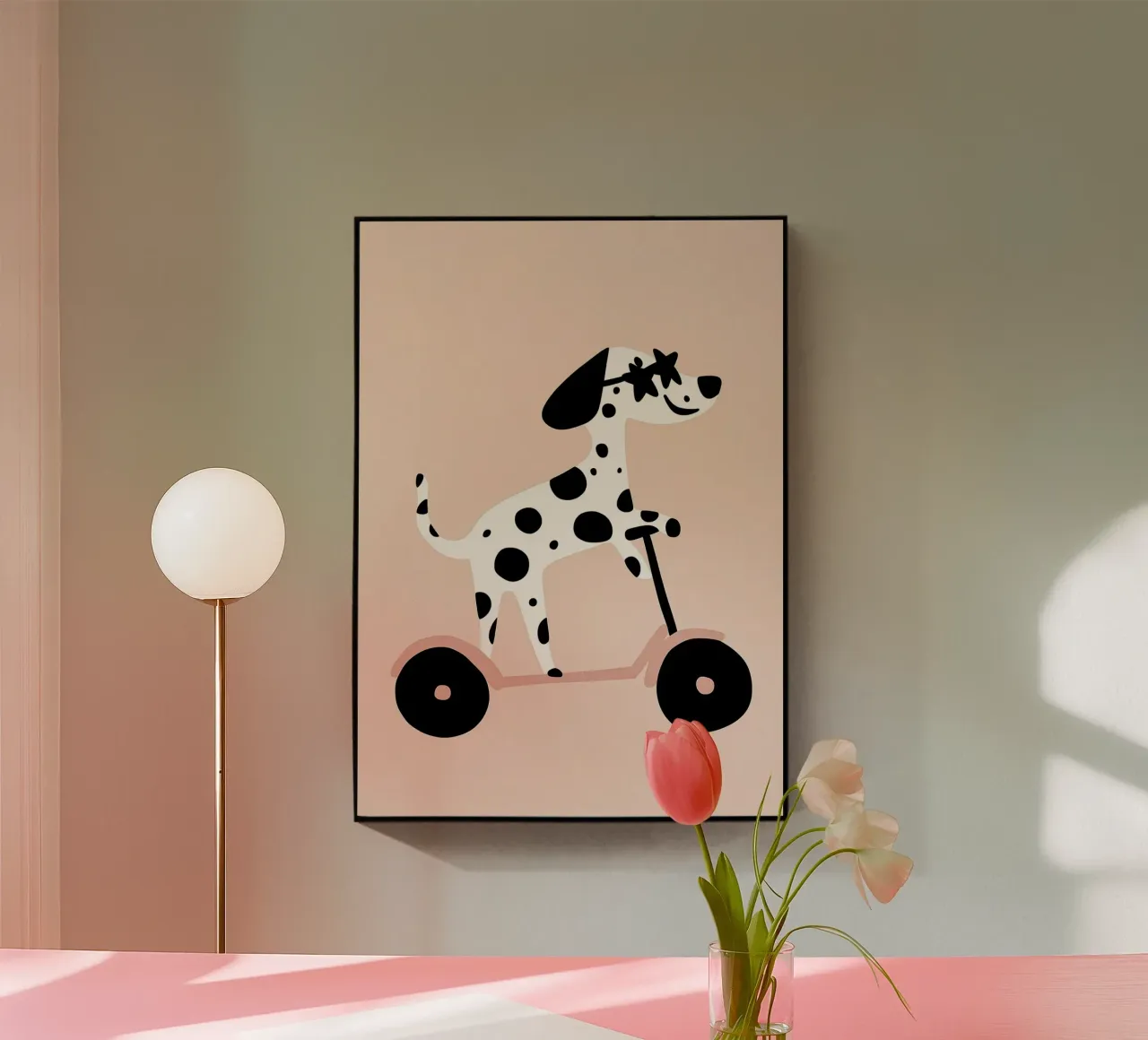 Dalmata in scooter plexiglass da Little Lola