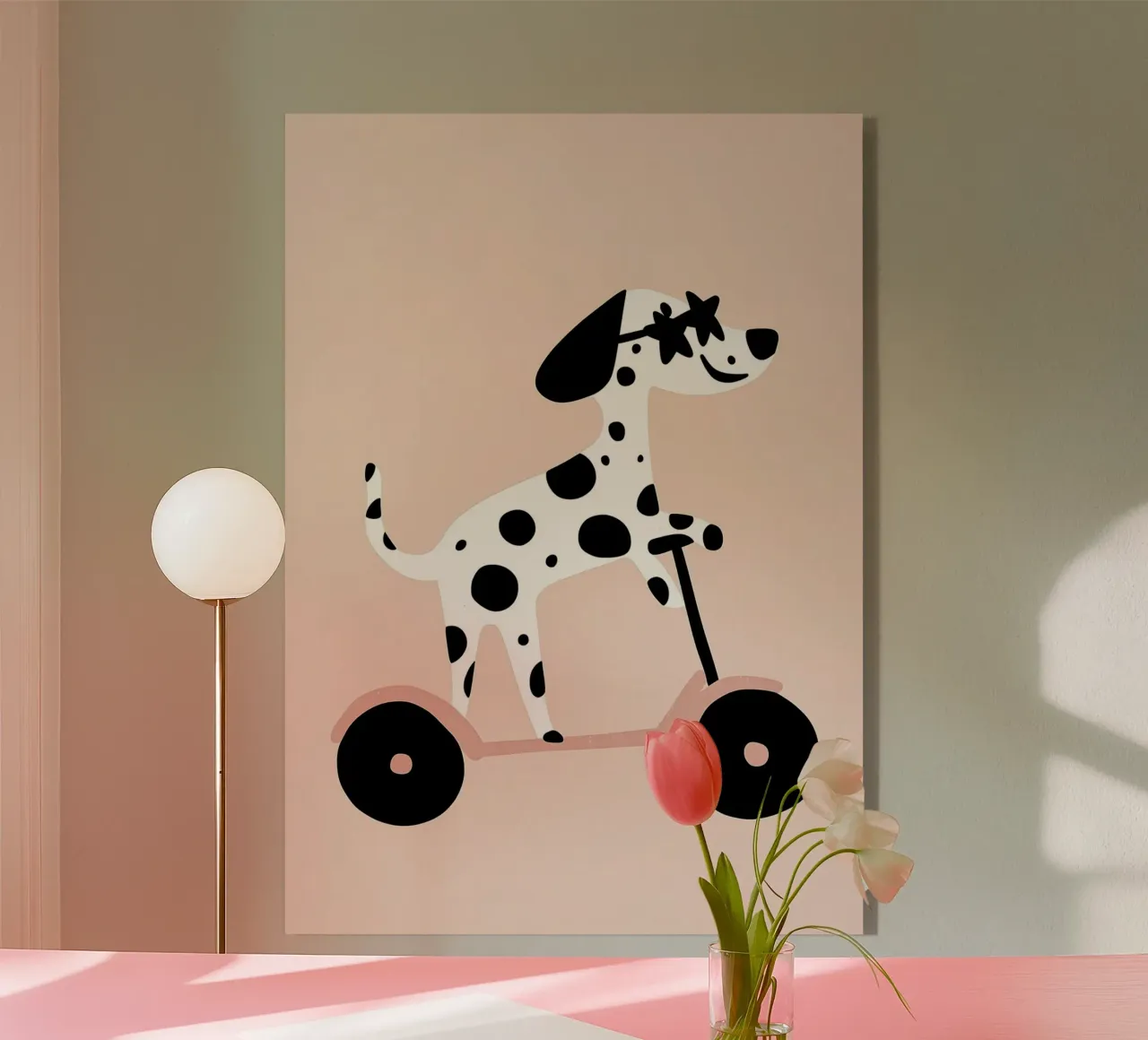 Dalmata in scooter plexiglass da Little Lola