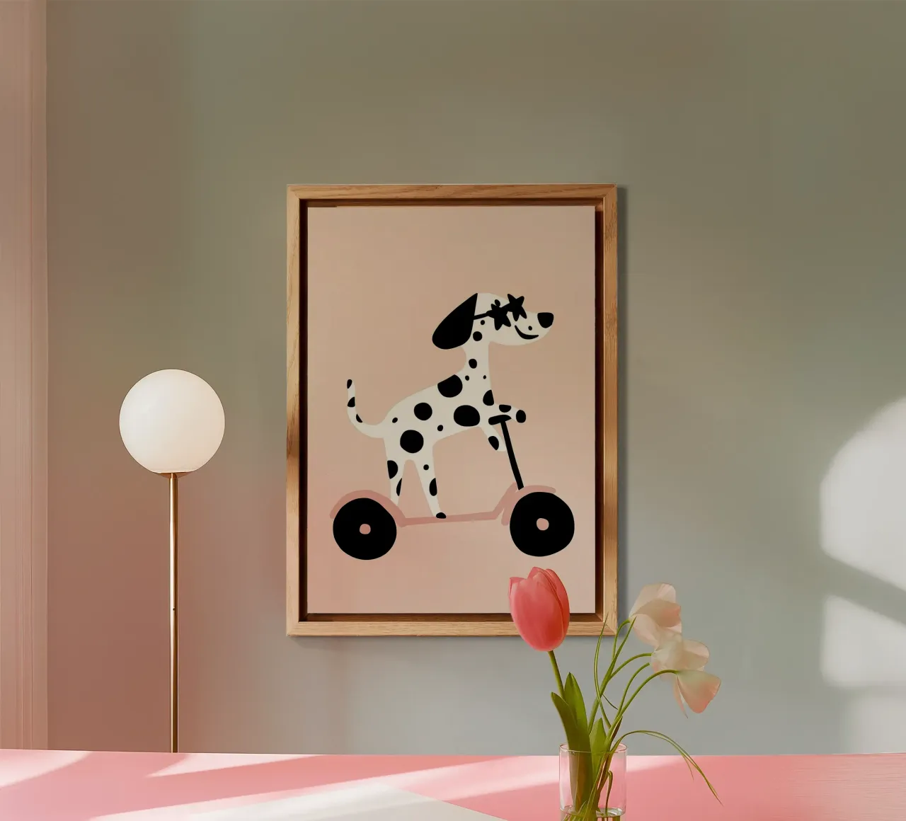 Dalmata in scooter alluminio dibond da Little Lola