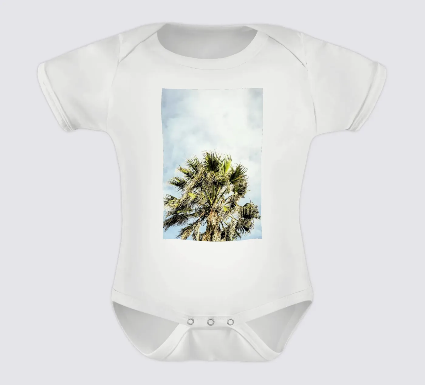 Breezy short-sleeve baby romper by Shot By Clint