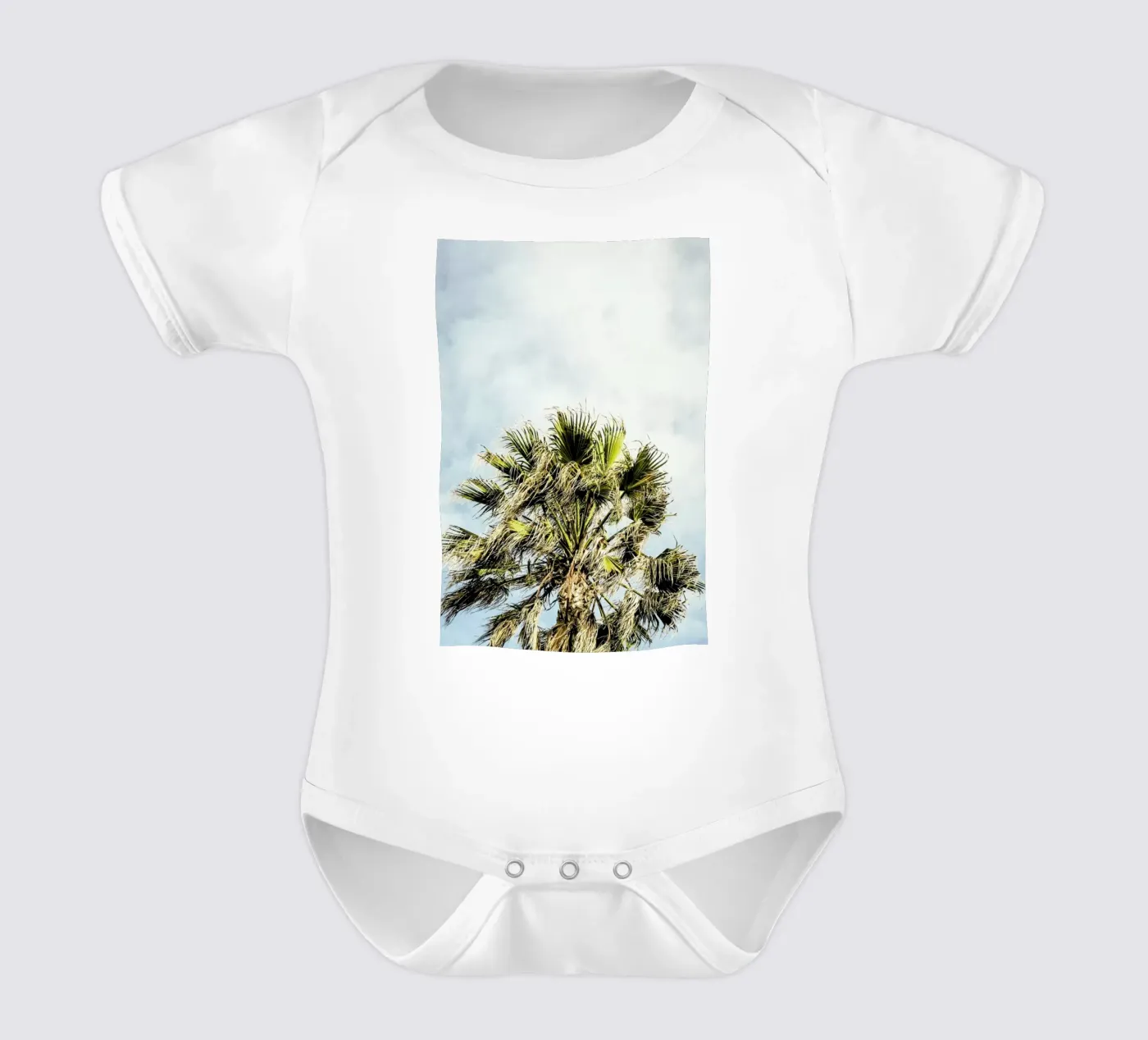 Breezy short-sleeve baby romper by Shot By Clint