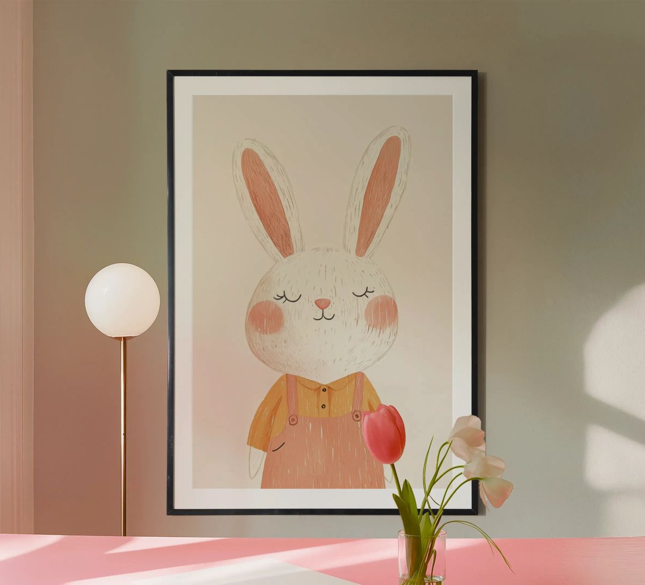 Ostern Druck, Bunny Poster, Kinder Scandi Wandkunst Poster von Little Lola