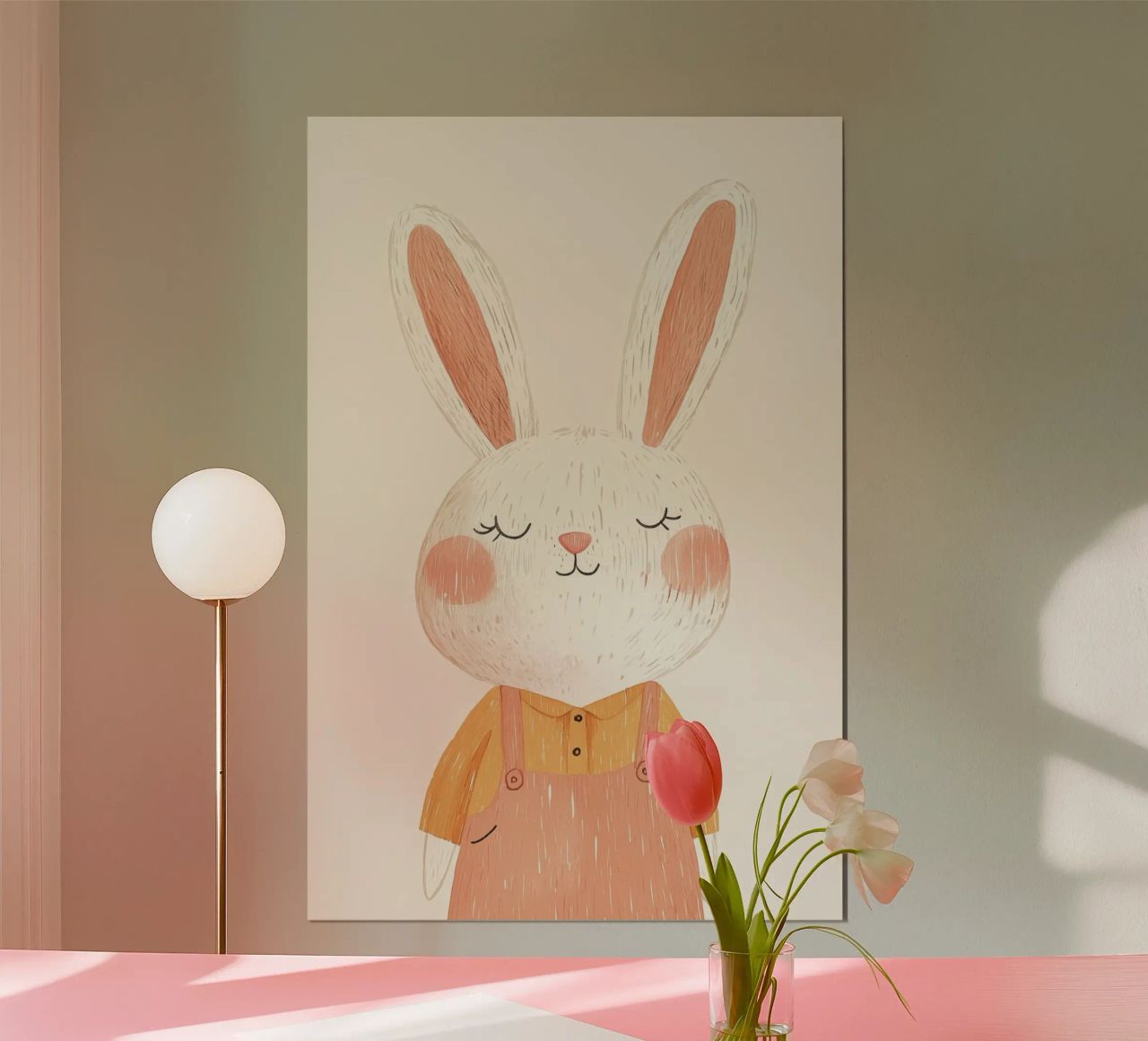 Ostern Druck, Bunny Poster, Kinder Scandi Wandkunst Poster von Little Lola
