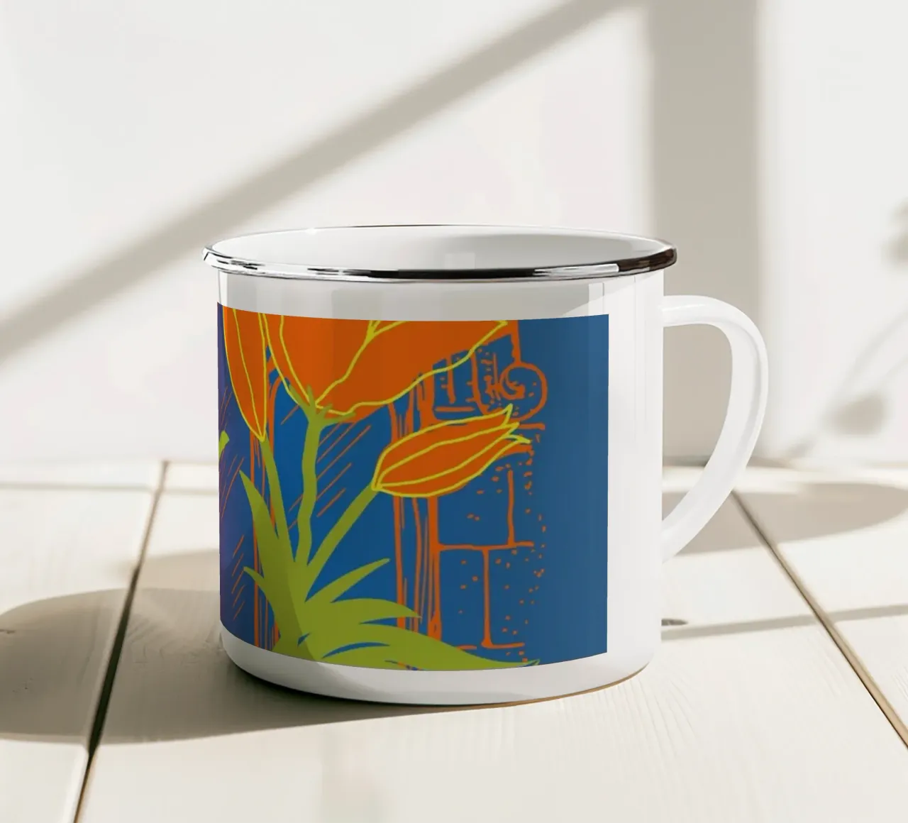 Caballo de flores tazza in smalto da Studio Tikao