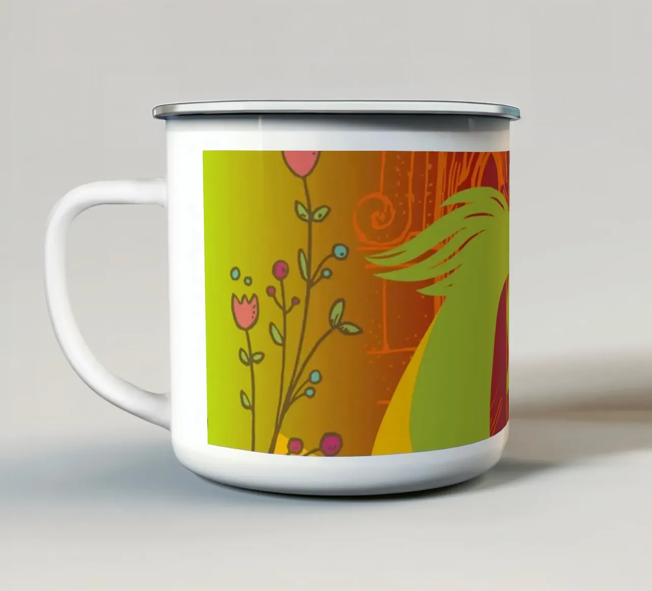 Caballo de flores tazza in smalto da Studio Tikao