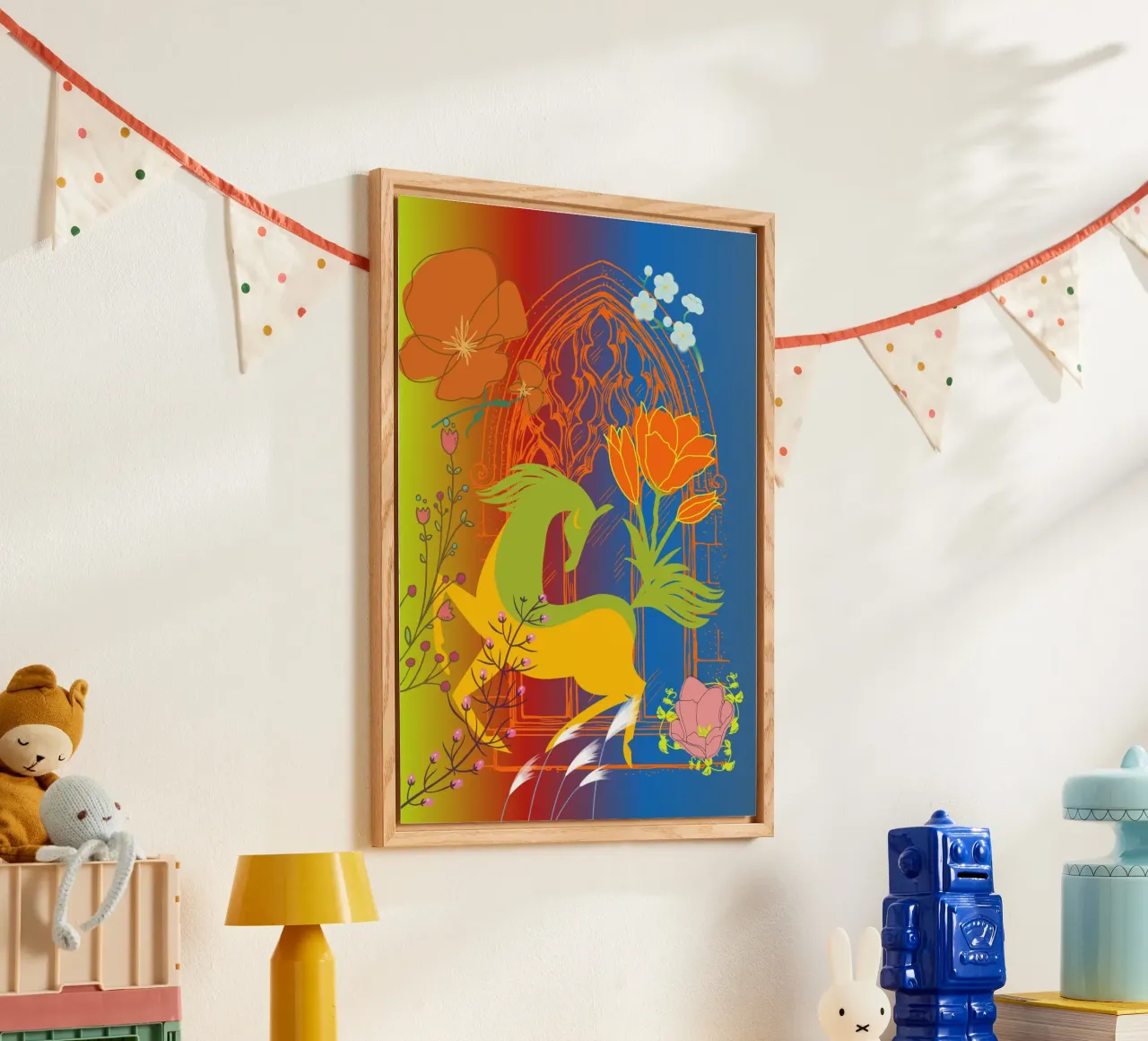Caballo de flores plexiglass da Studio Tikao