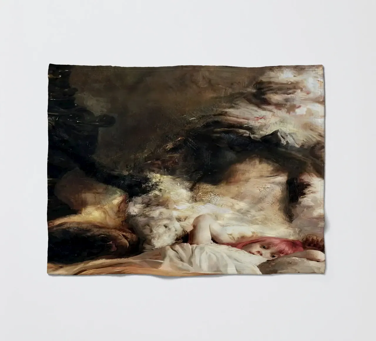 Guillermo Lorca Laura and the Sheep fleece blanket by Birgitart