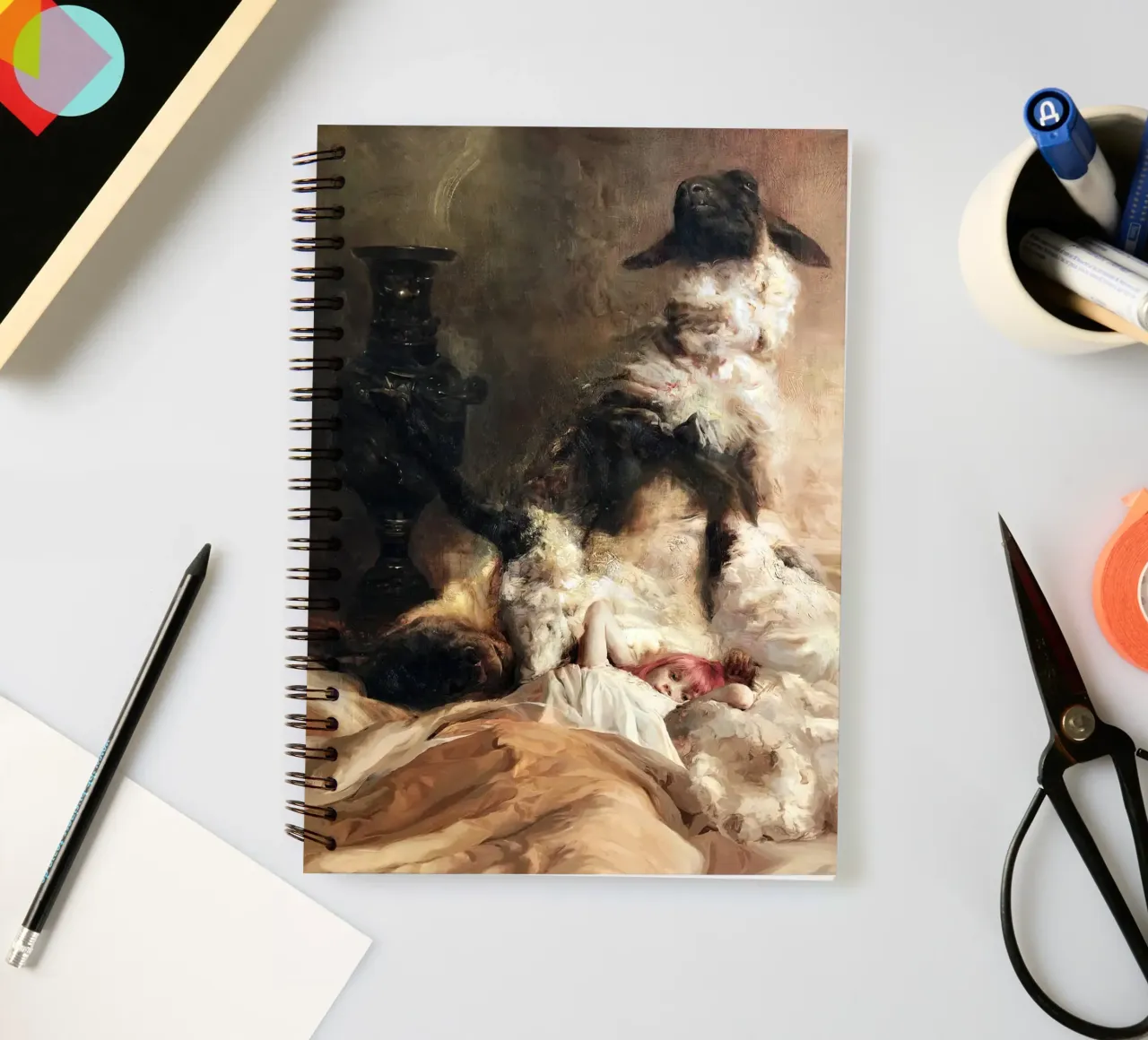 Guillermo Lorca Laura and the Sheep spiral notebook by Birgitart