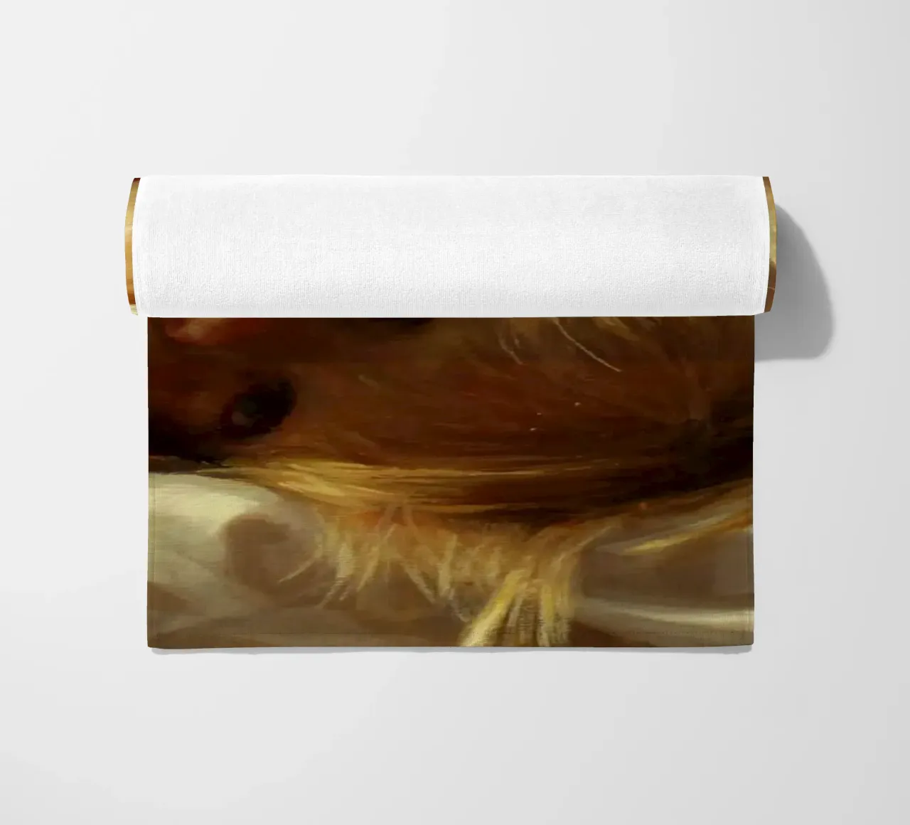 Guillermo Lorca Laura Head beach towel by Birgitart