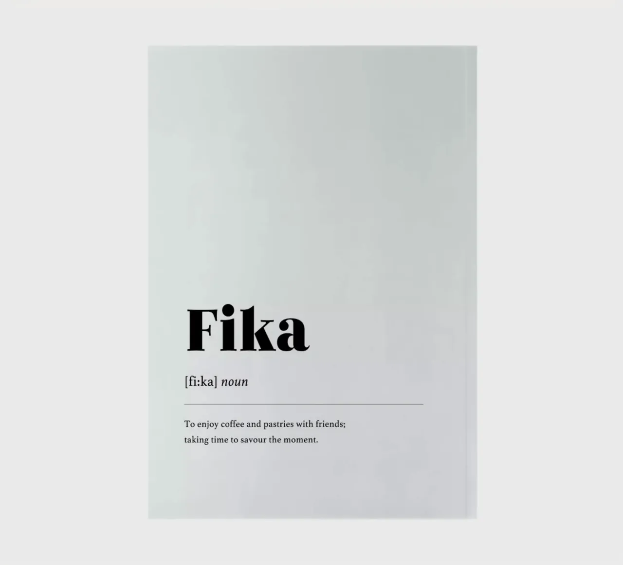 Fika notebook by daylight design studio