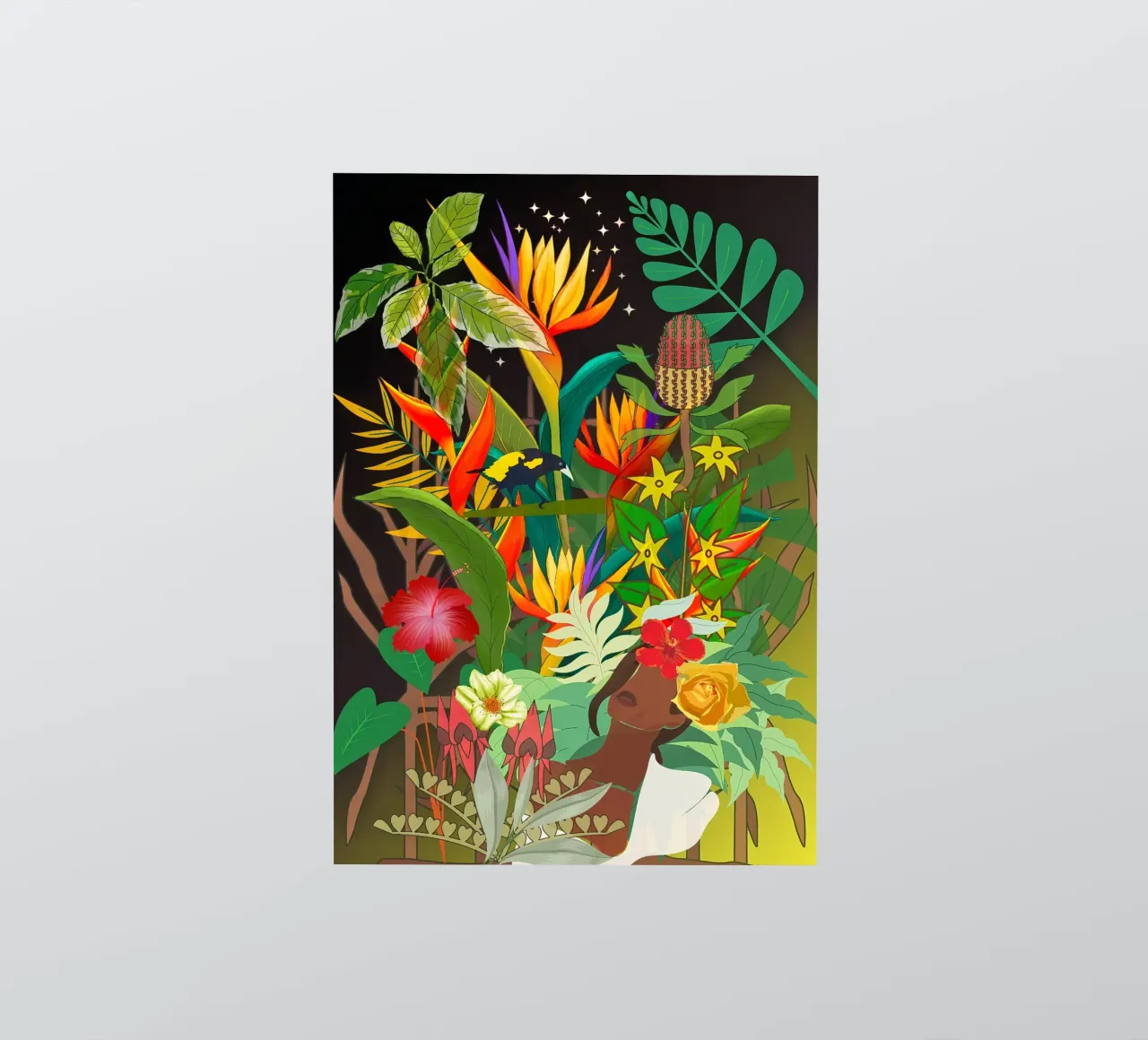The ancestor and the bird sticker by Studio Tikao