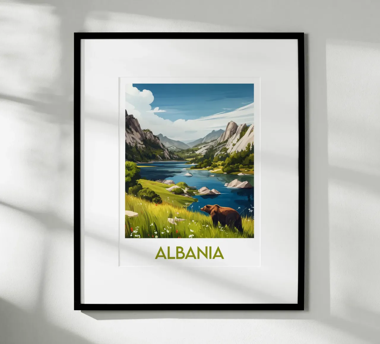 Affiche Albanie poster con telaio in plastica da Frame the World