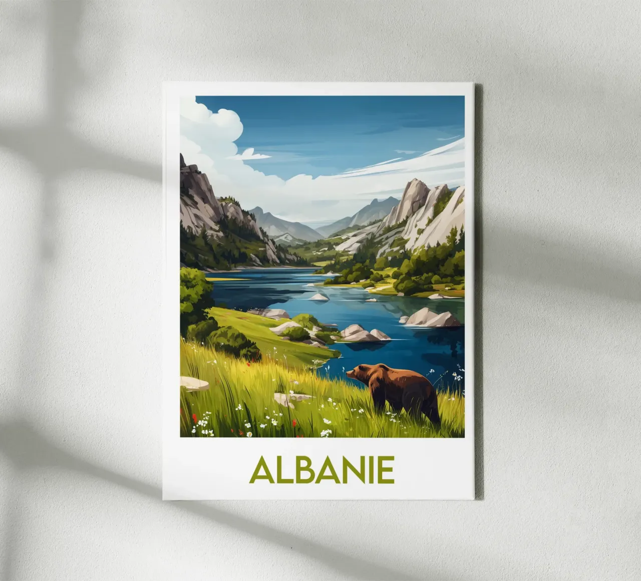 Affiche Albanie tela con Cornice a cassetta da Frame the World