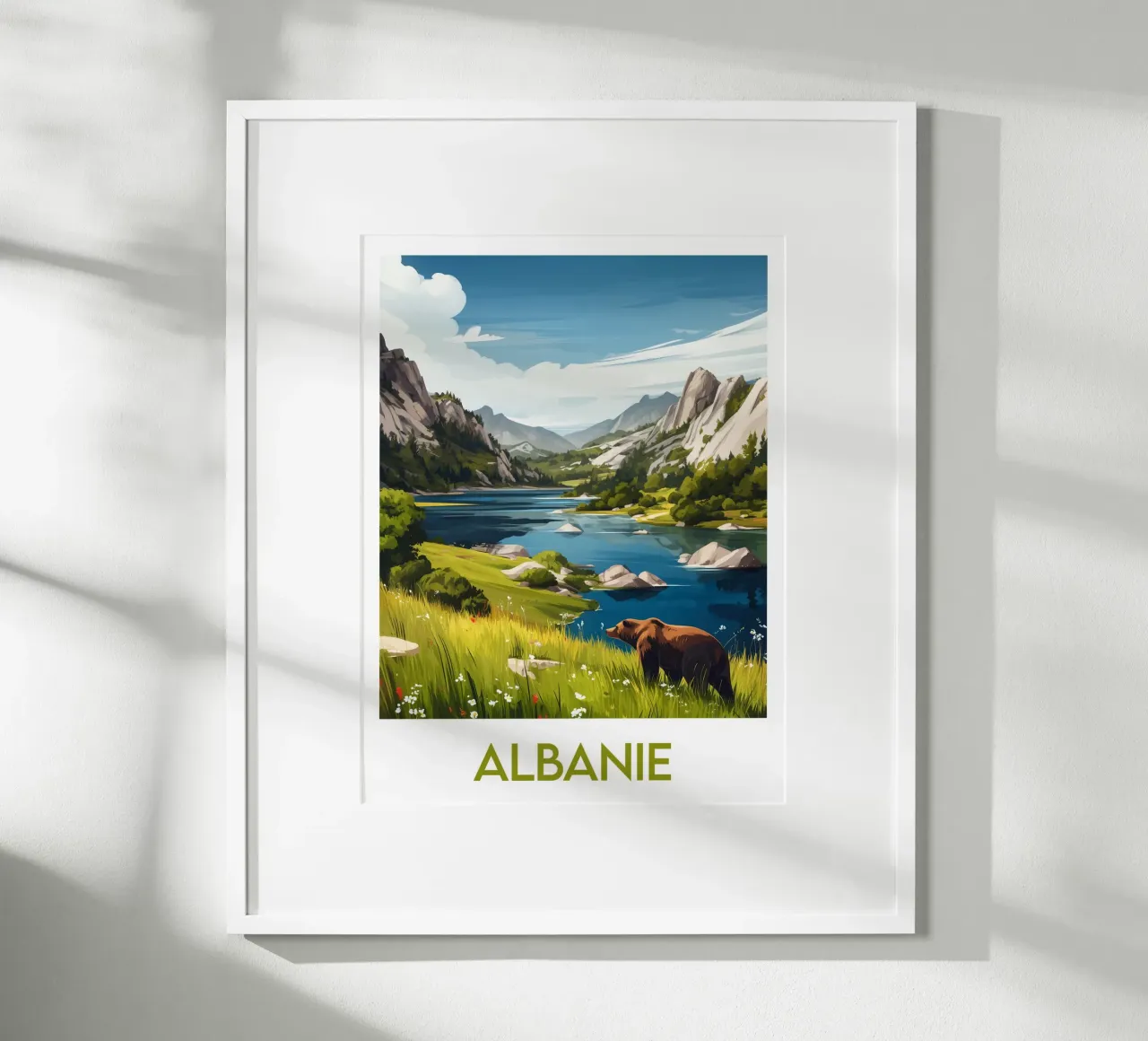 Affiche Albanie poster con telaio in legno da Frame the World