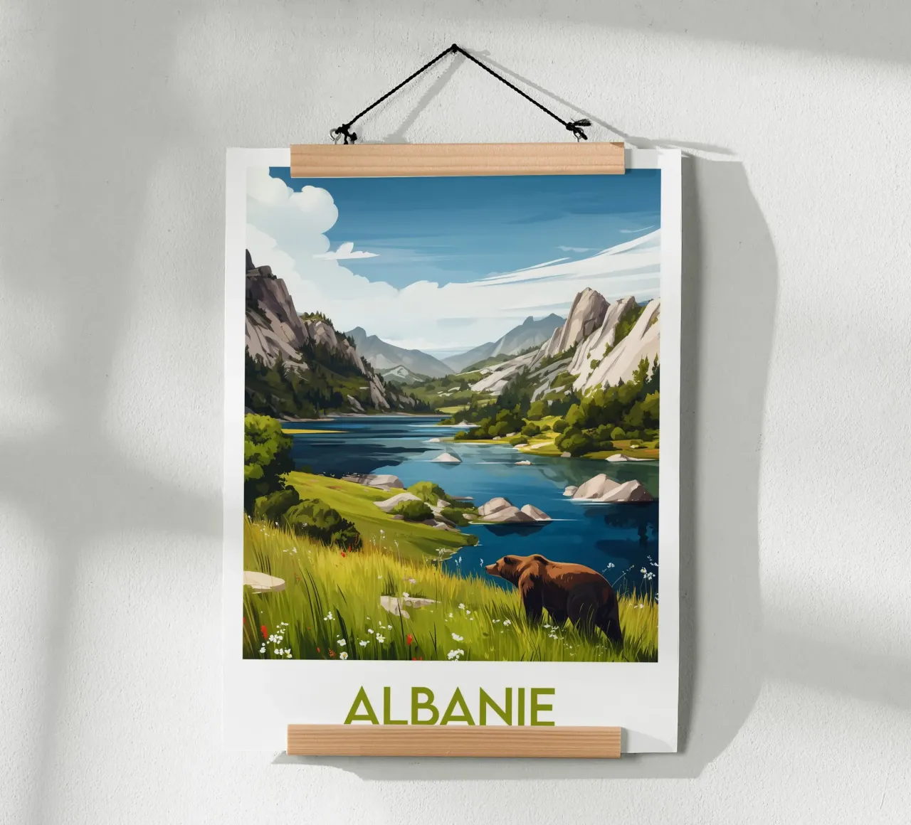 Affiche Albanie poster con telaio in legno da Frame the World
