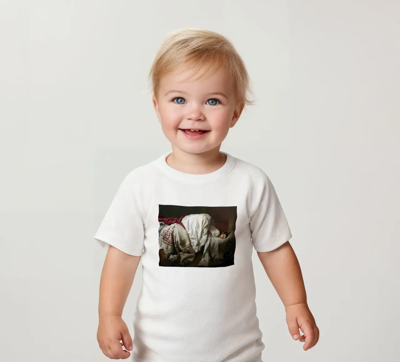 Guillermo Lorca slapende Nati baby t-shirt van Birgitart
