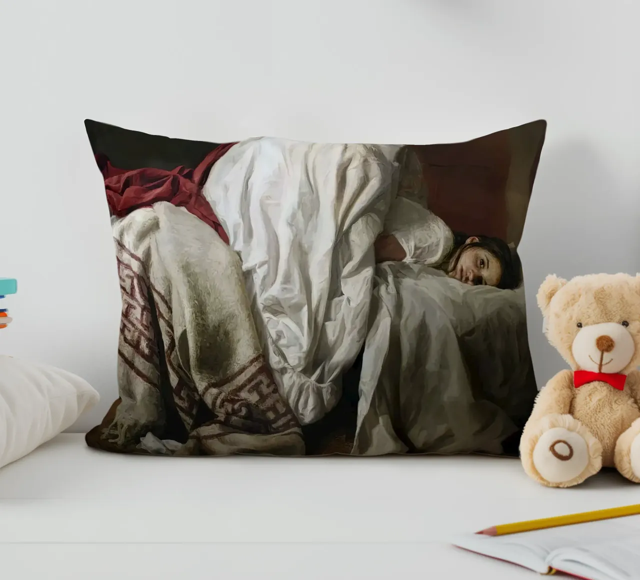 Guillermo Lorca Sleeping Nati decorative cushion by Birgitart