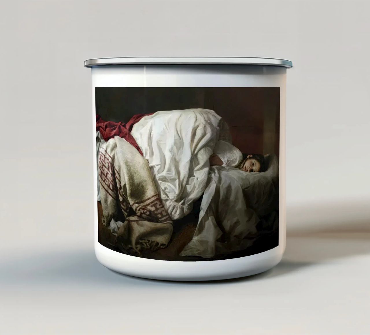Guillermo Lorca addormentato Nati tazza in smalto da Birgitart