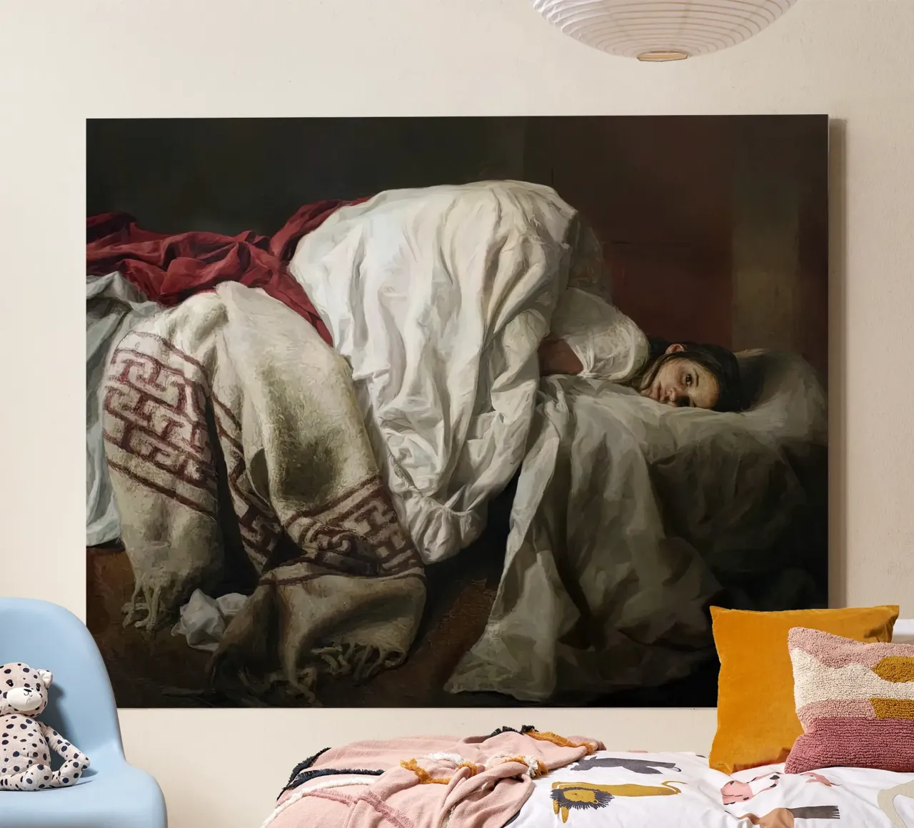 Guillermo Lorca addormentato Nati tela con Cornice a cassetta da Birgitart