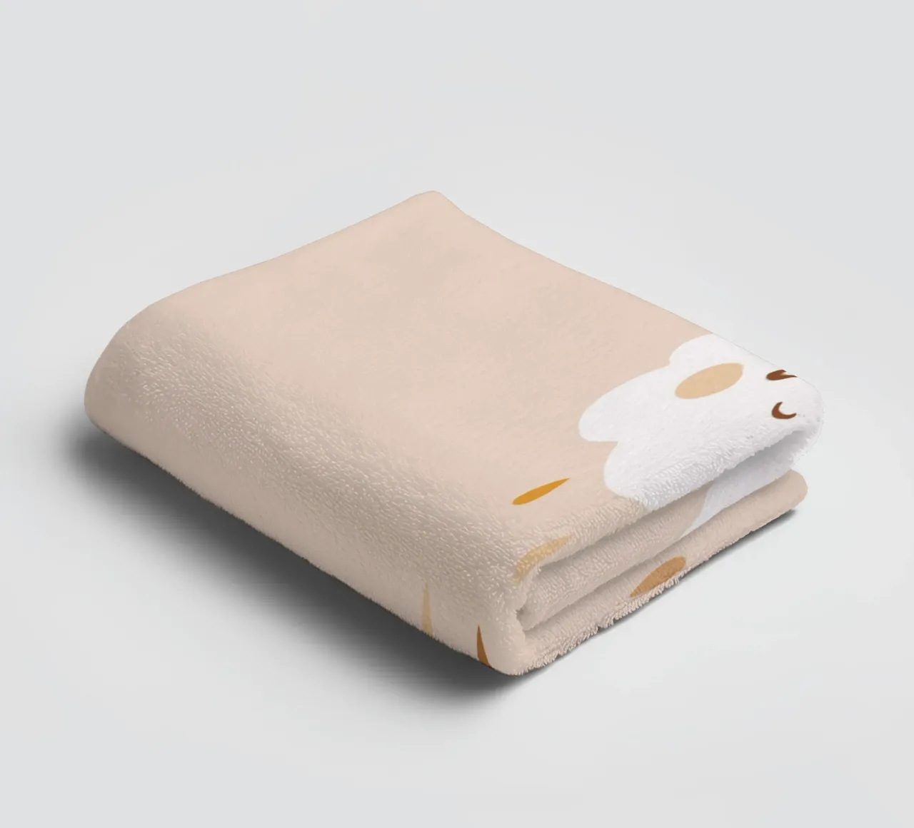 Happy Cloud Print, kinderkamer muurkunst badhanddoek van Little Lola