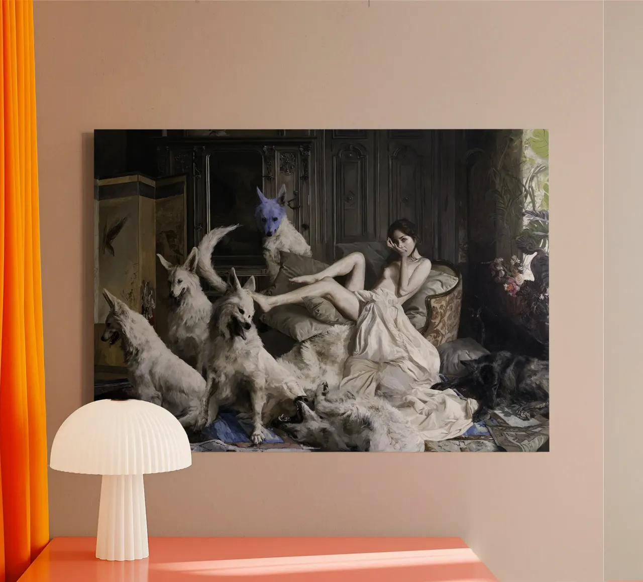 Guillermo Lorca Sade en de honden canvas van Birgitart