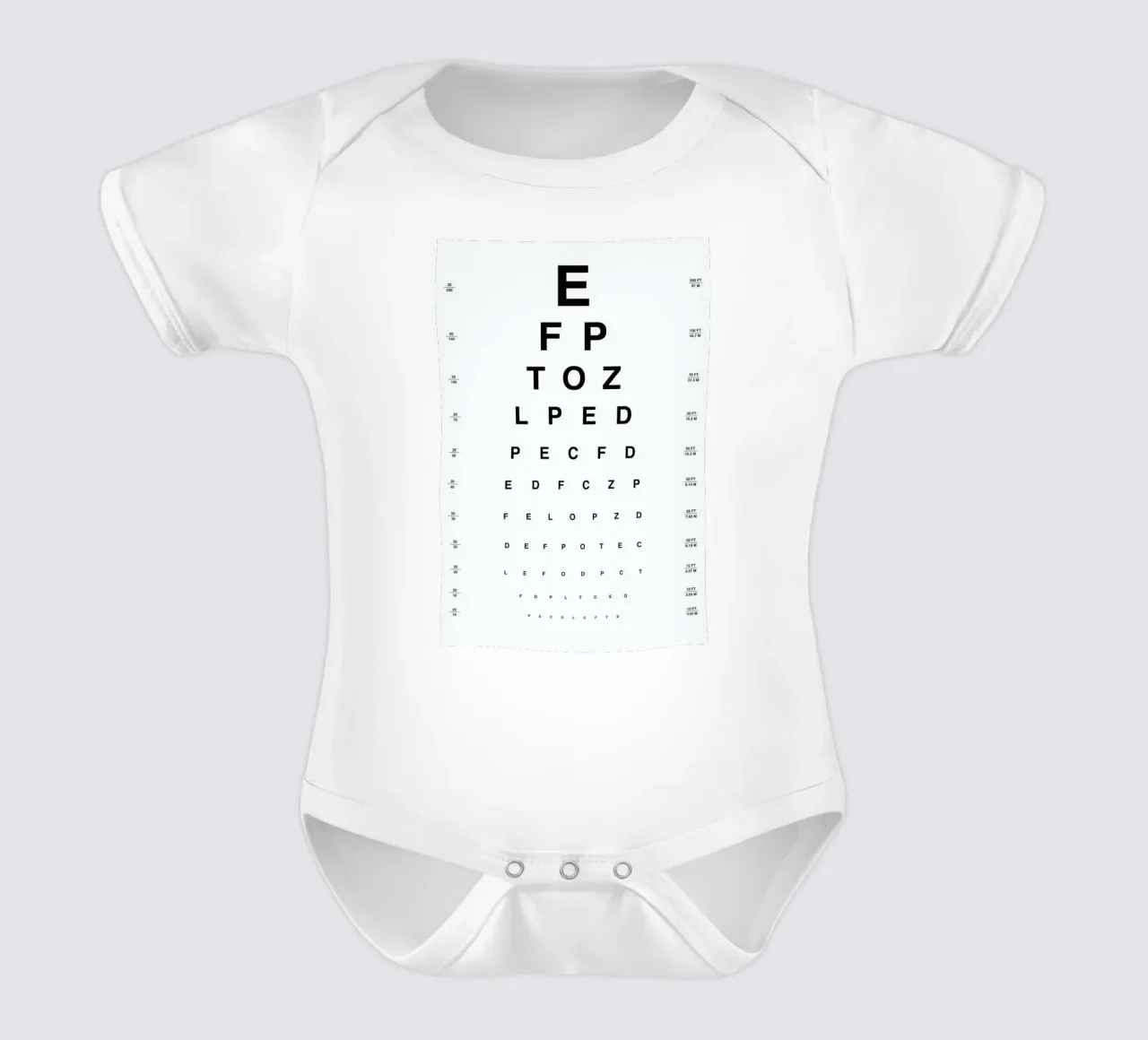 Eye Chart body neonato maniche corte da daylight design studio