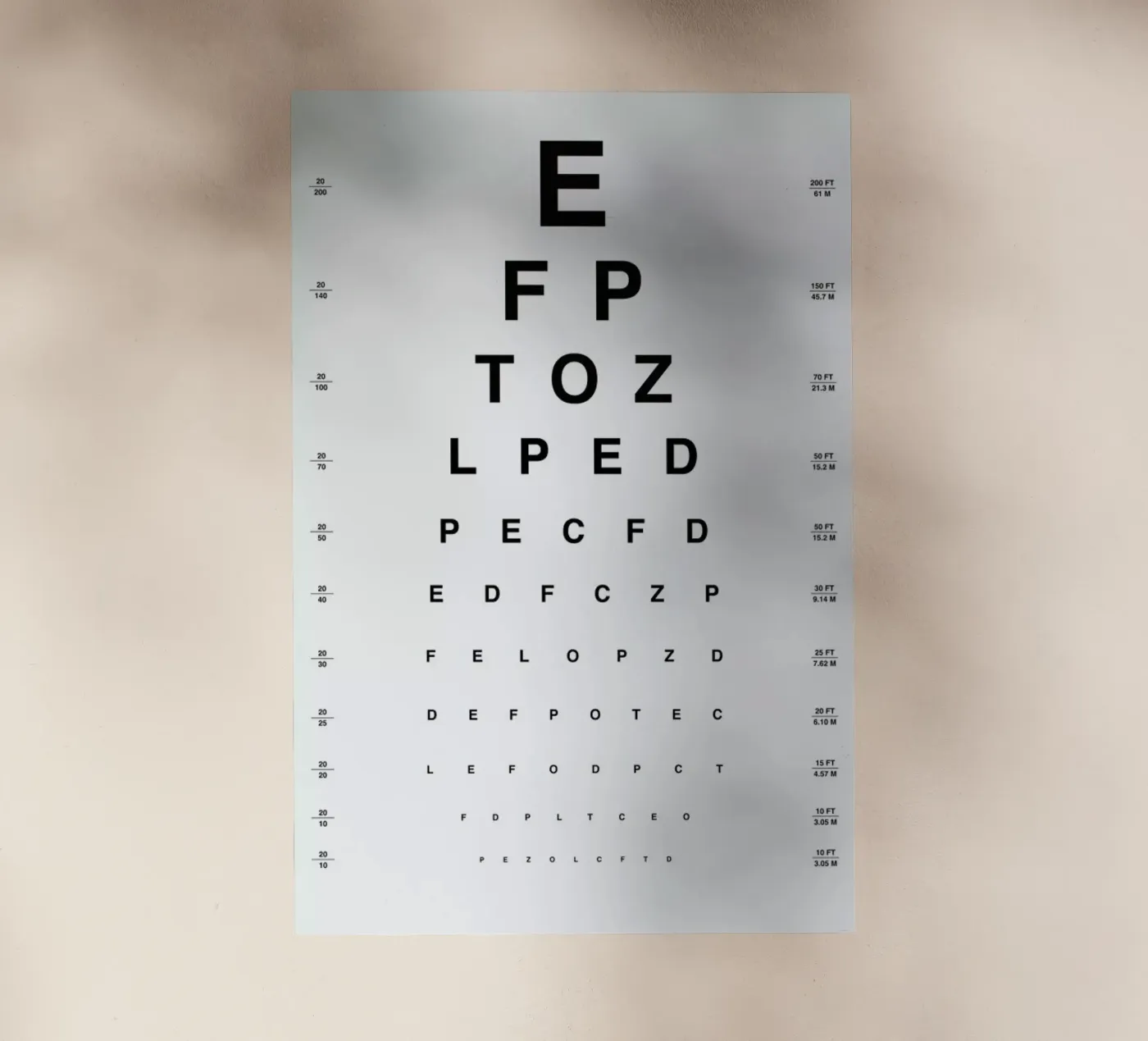 Eye Chart pellicola backlit da daylight design studio
