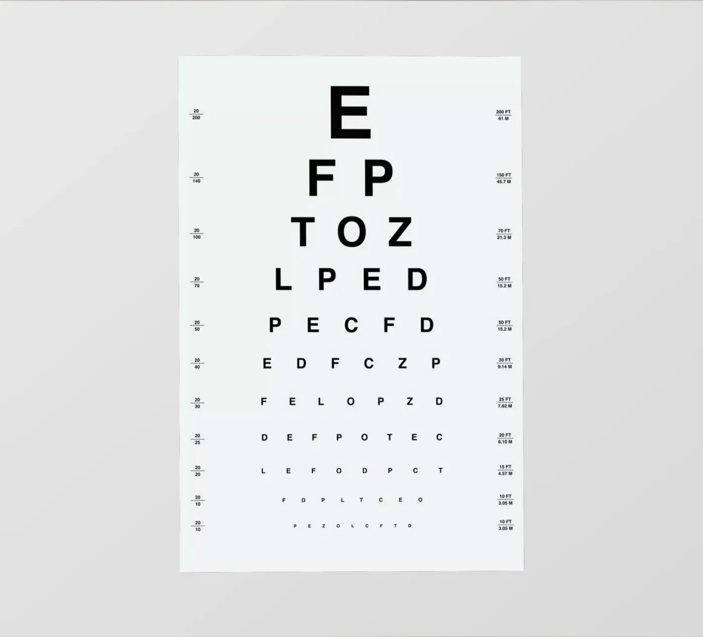 Eye Chart pellicola backlit da daylight design studio