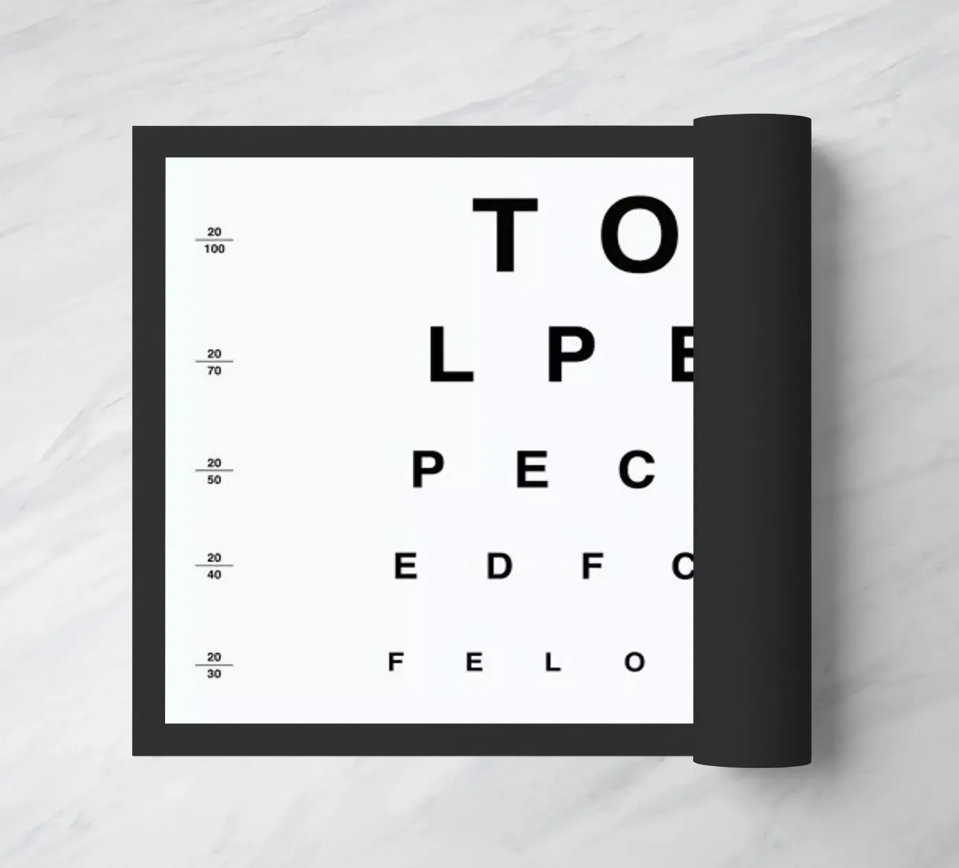 Eye Chart doormat by daylight design studio