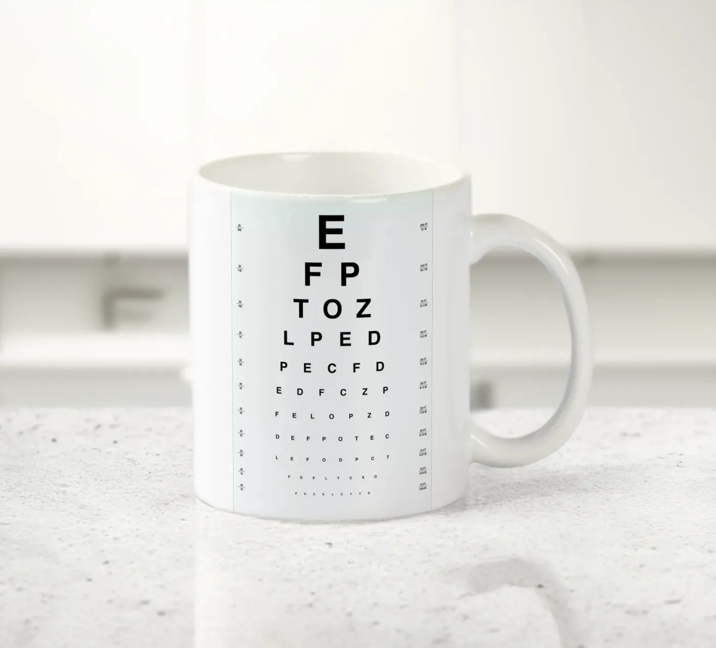 Eye Chart ceramic mug by daylight design studio