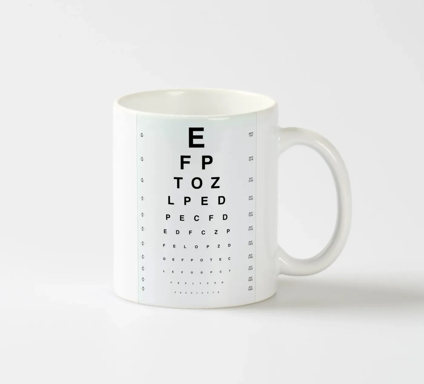 Eye Chart ceramic mug by daylight design studio