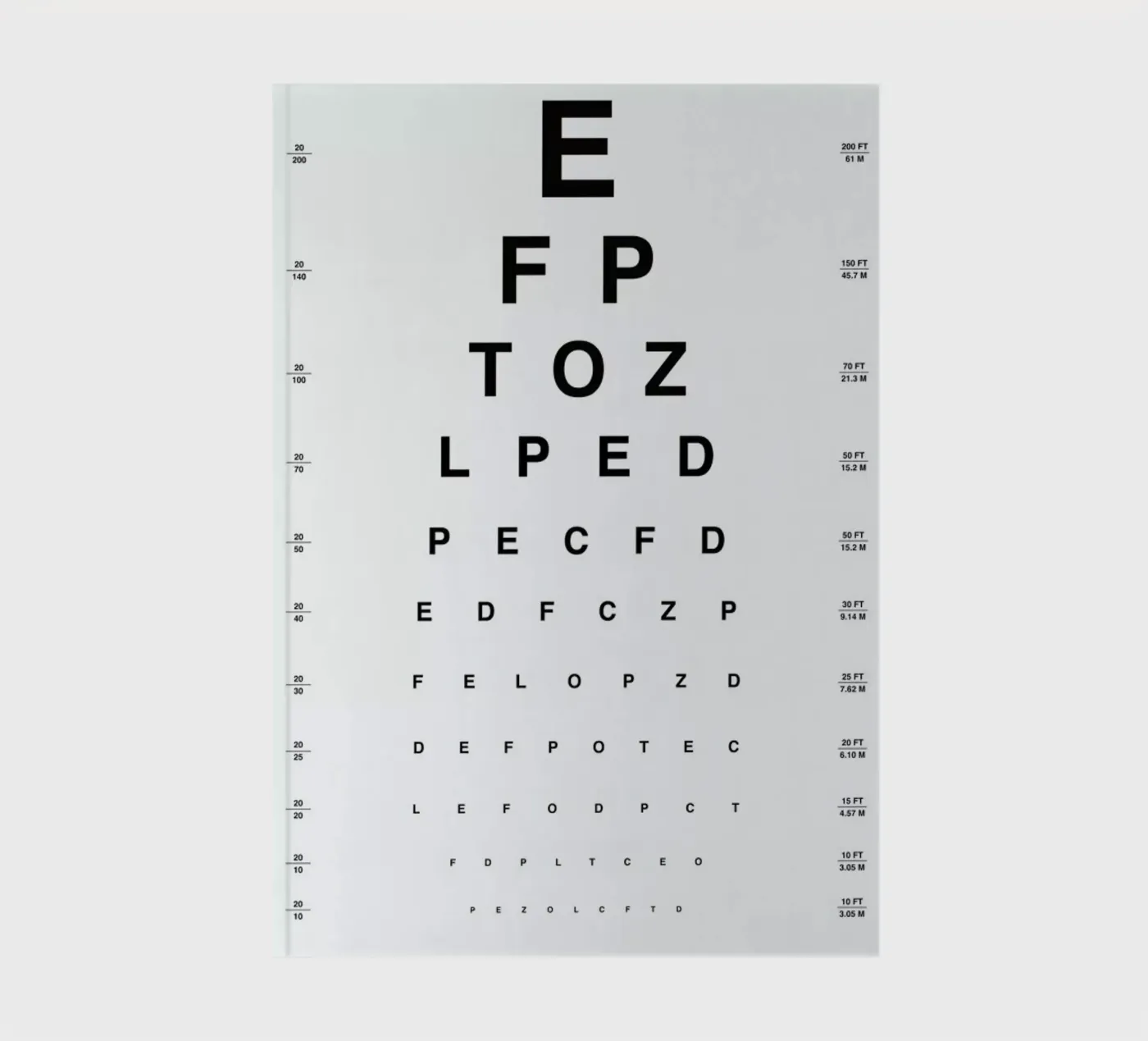 Eye Chart notebook by daylight design studio