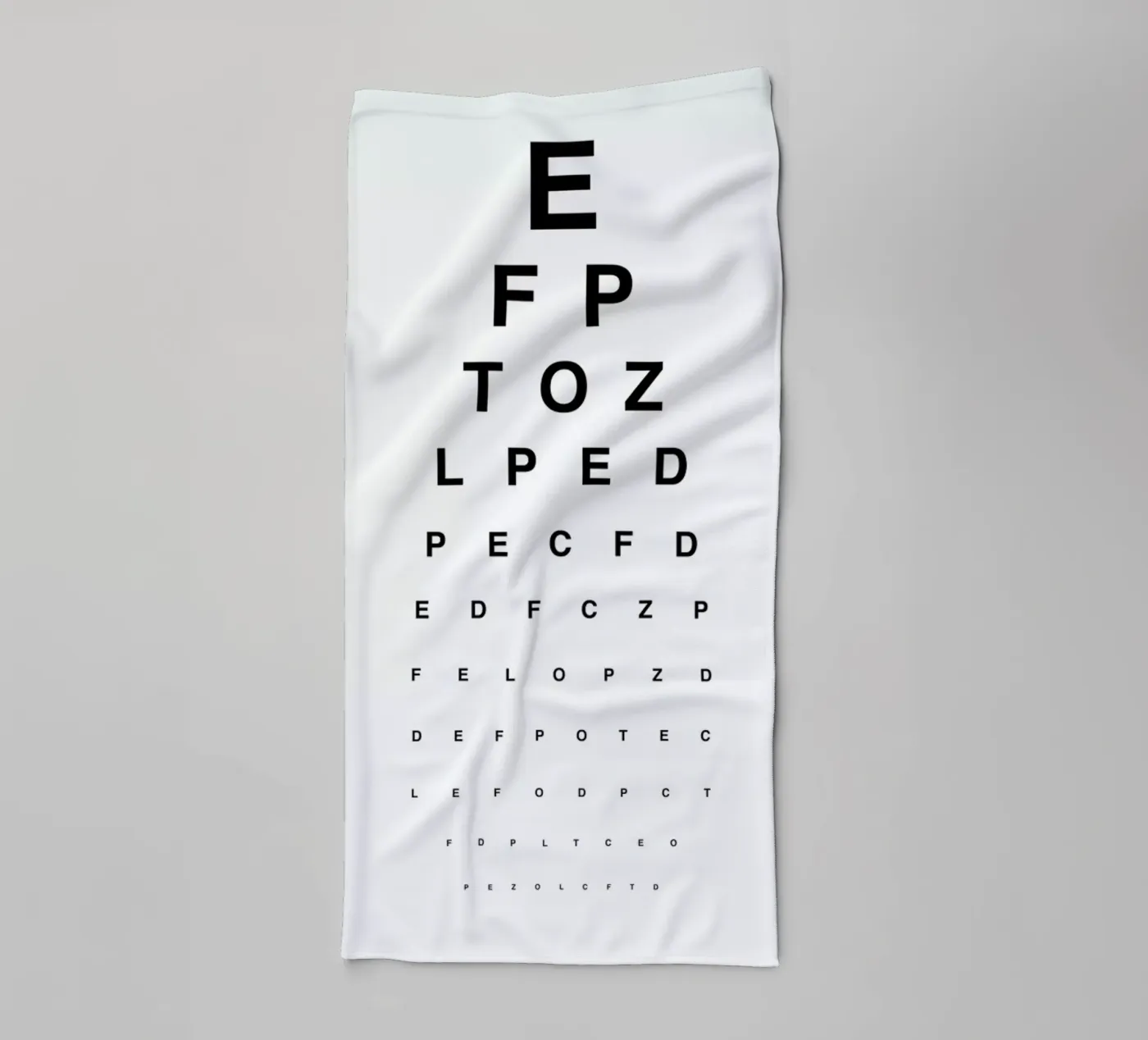 Eye Chart badhanddoek van daylight design studio