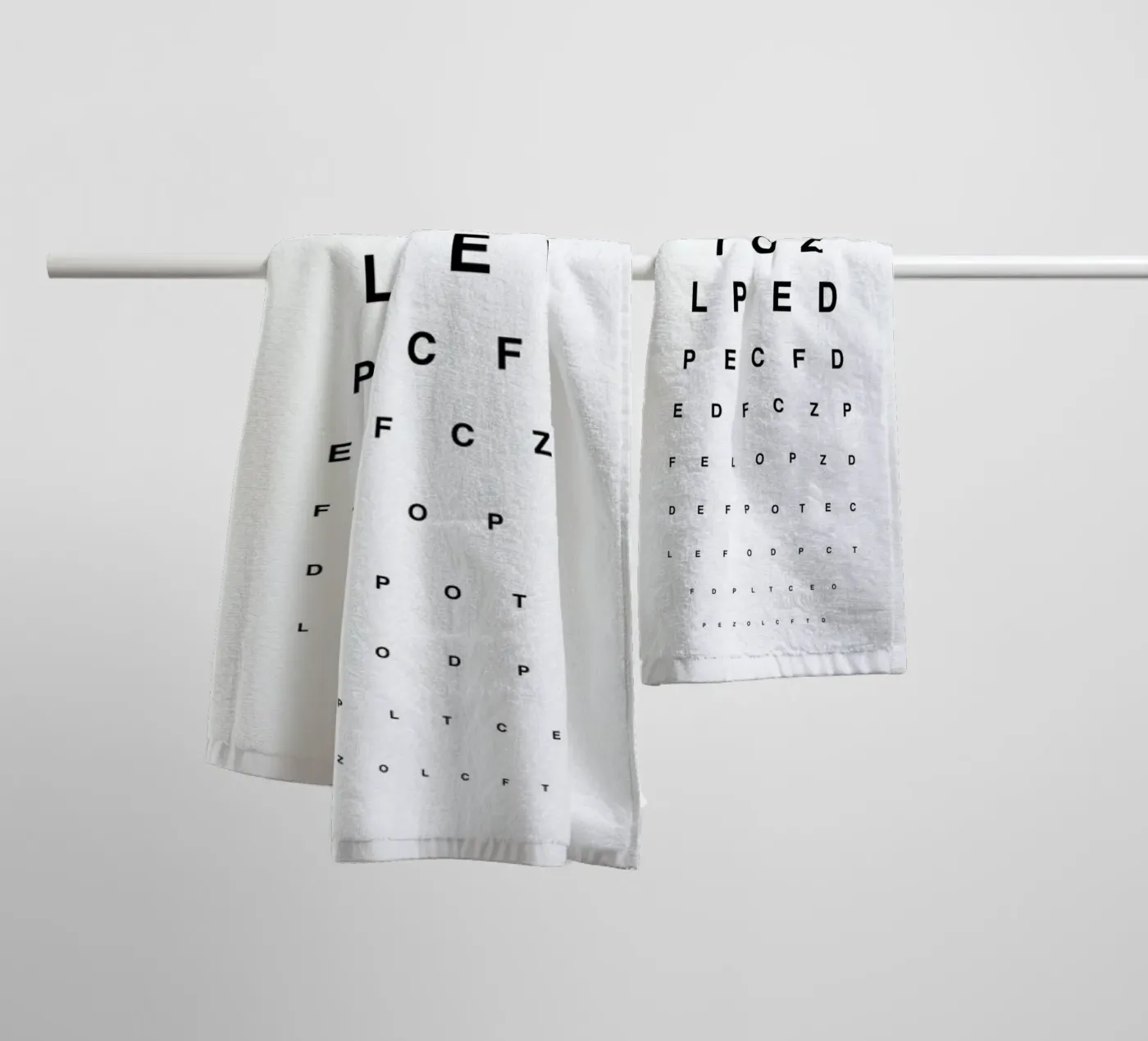 Eye Chart towel by daylight design studio