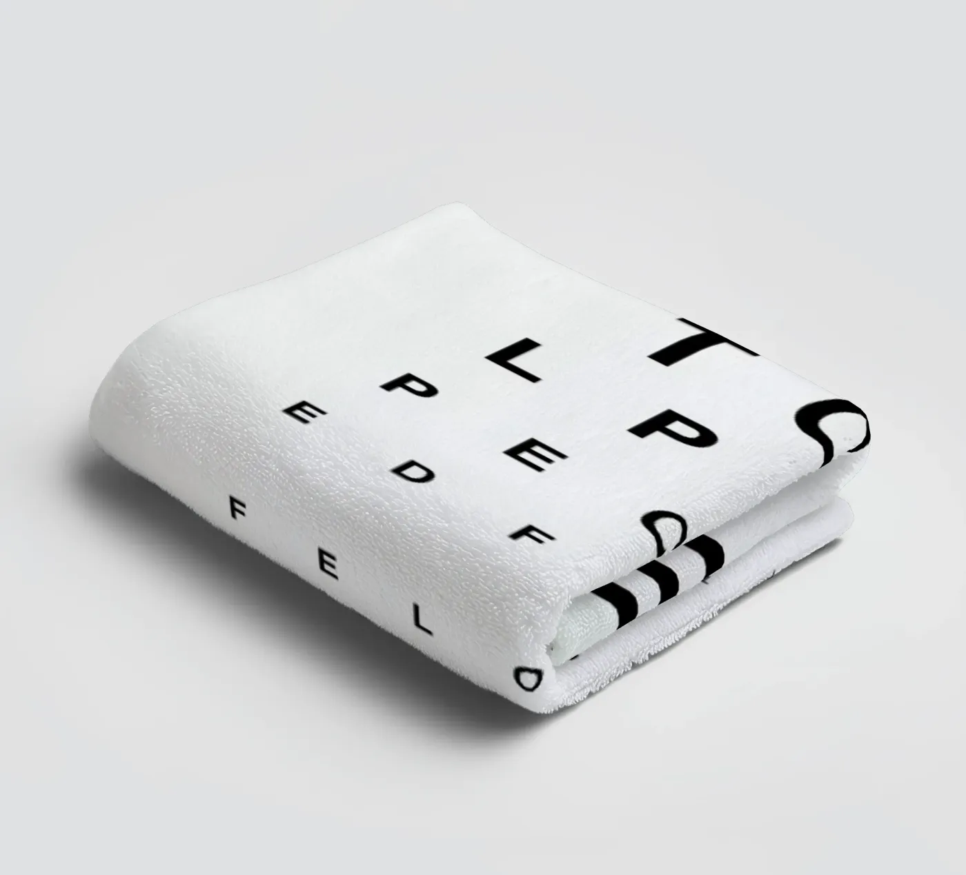 Eye Chart towel by daylight design studio