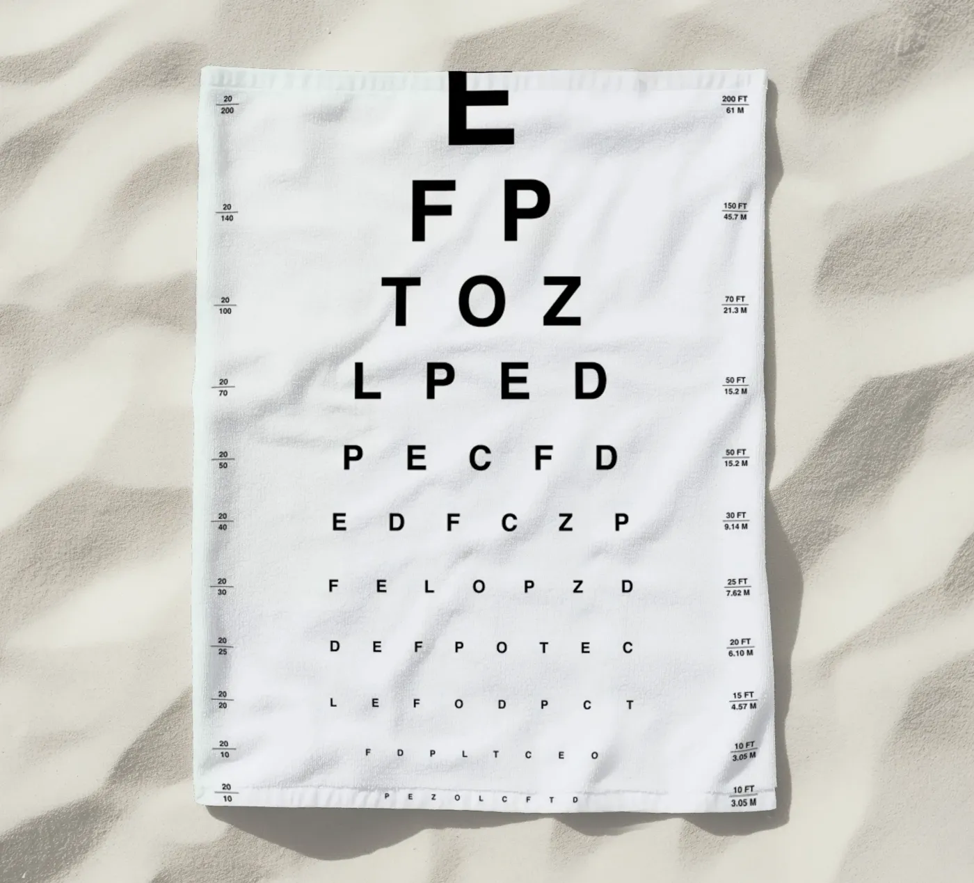 Eye Chart Strandtuch von daylight design studio