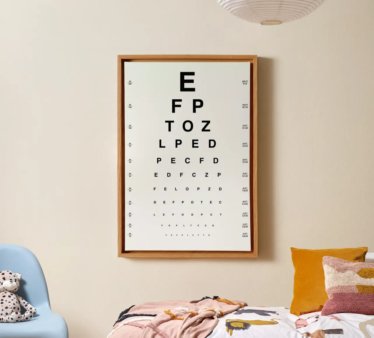 Eye Chart tela con Cornice a cassetta da daylight design studio