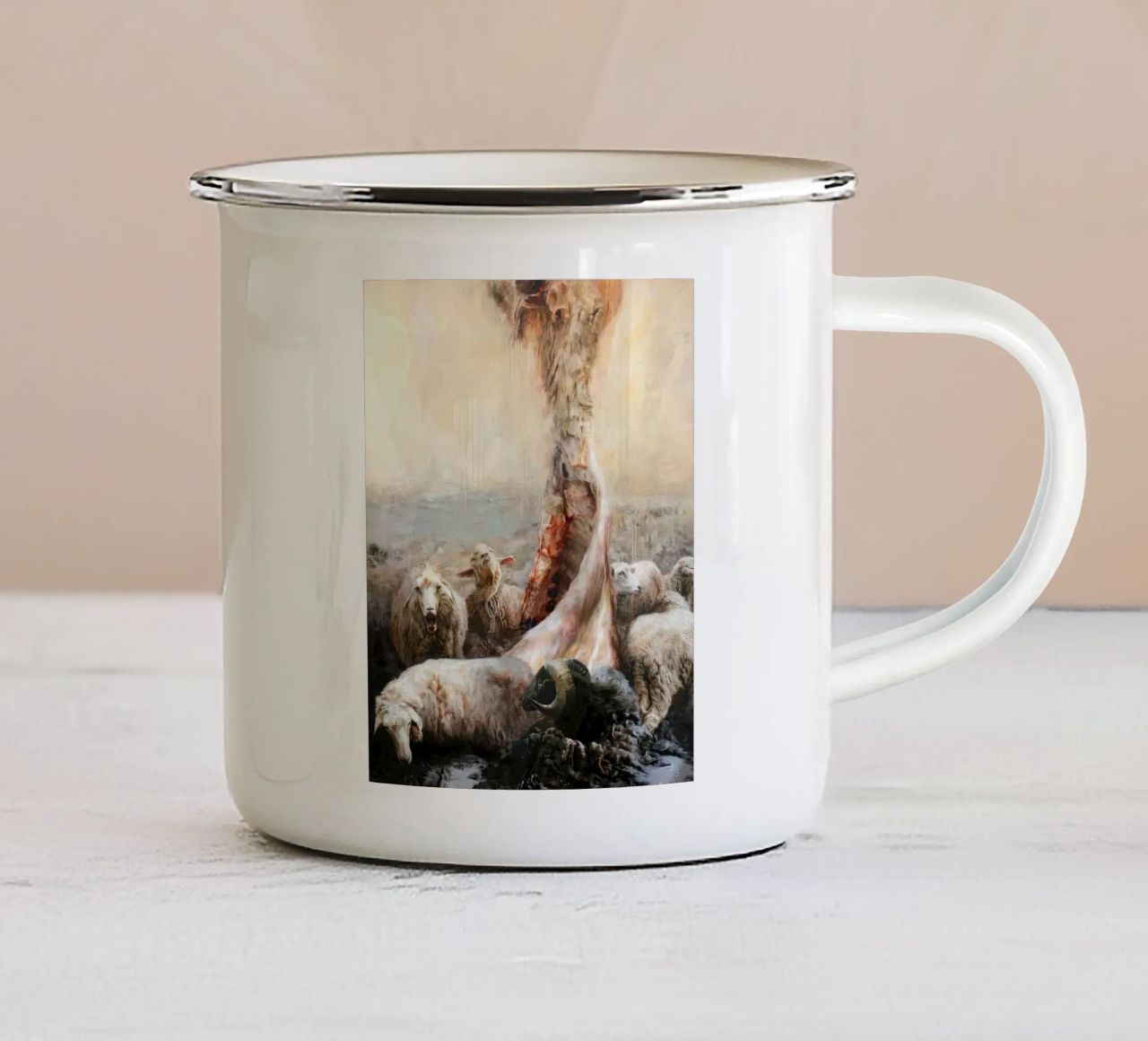 Guillermo Lorca The Sheep tazza in smalto da Birgitart