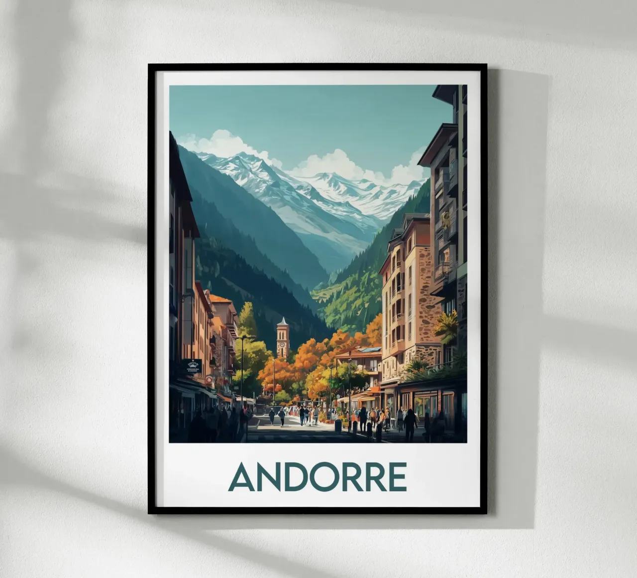 Affiche Andorre carta hahnemühle da Frame the World