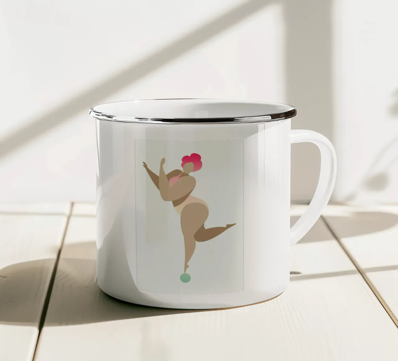 Dancing Queen Rainbow tazza in smalto da Kubistika