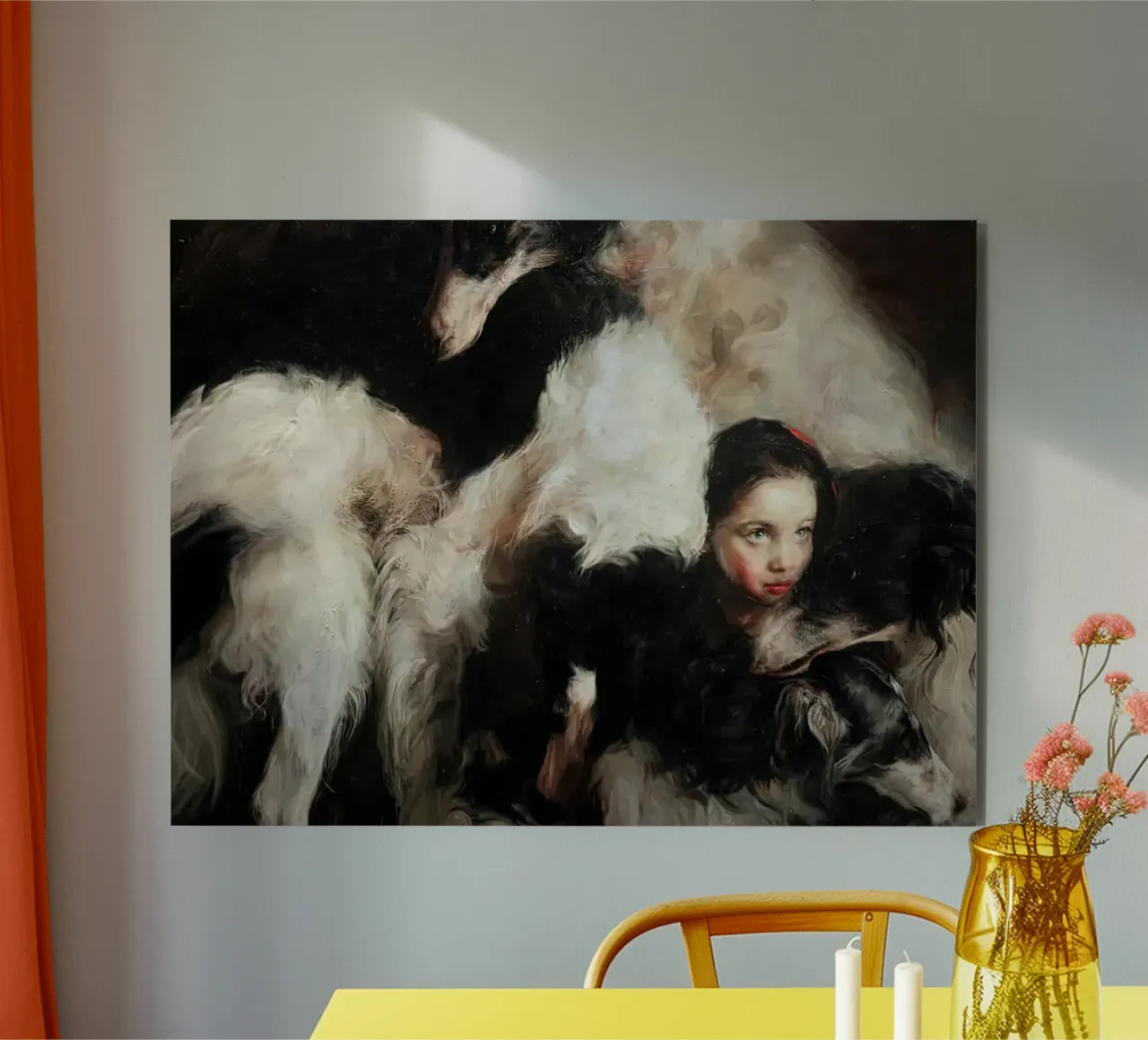 Guillermo Lorca Sofi e i cani alluminio dibond da Birgitart