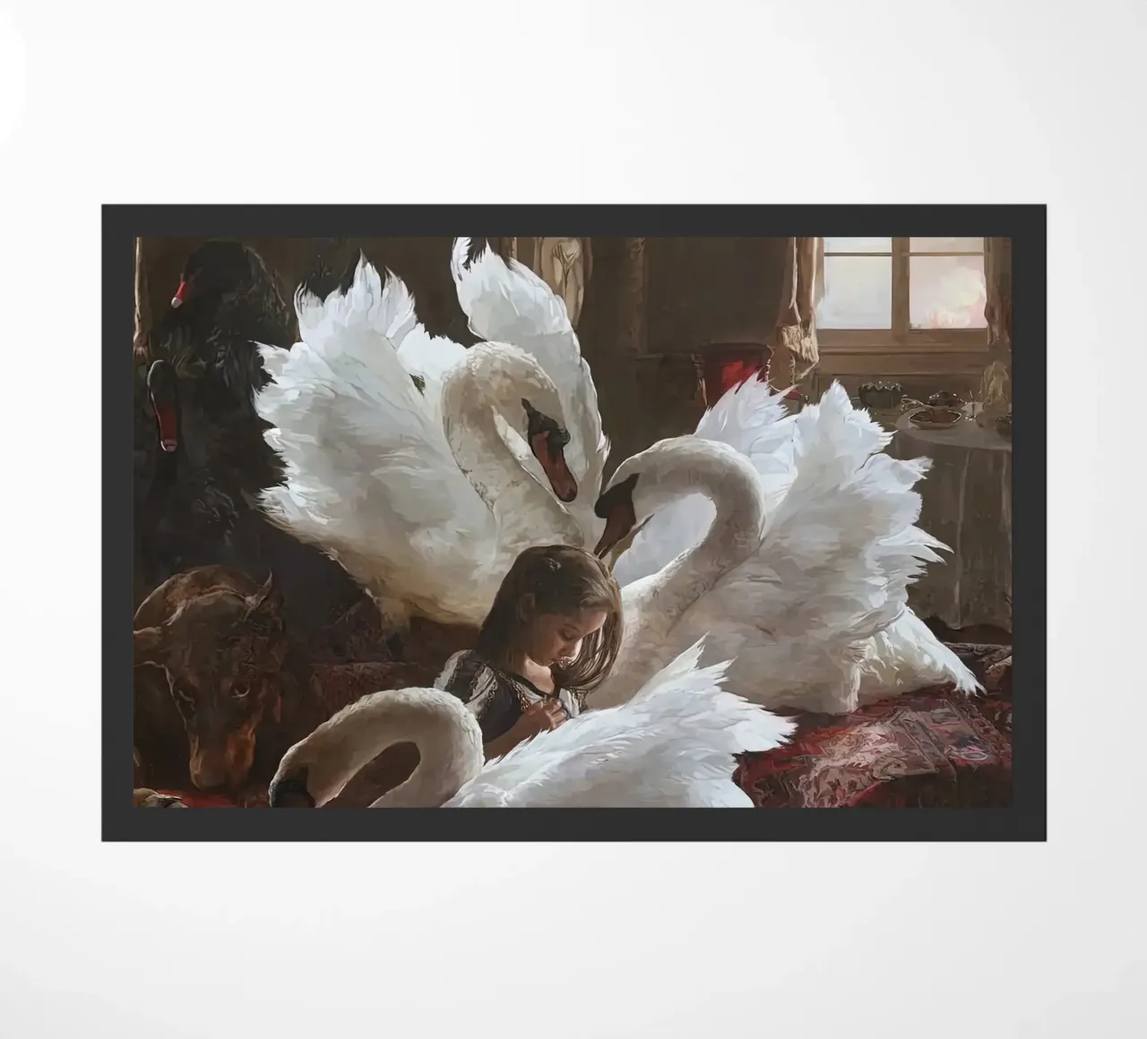 Guillermo Lorca Sophie e i cigni zerbino da Birgitart