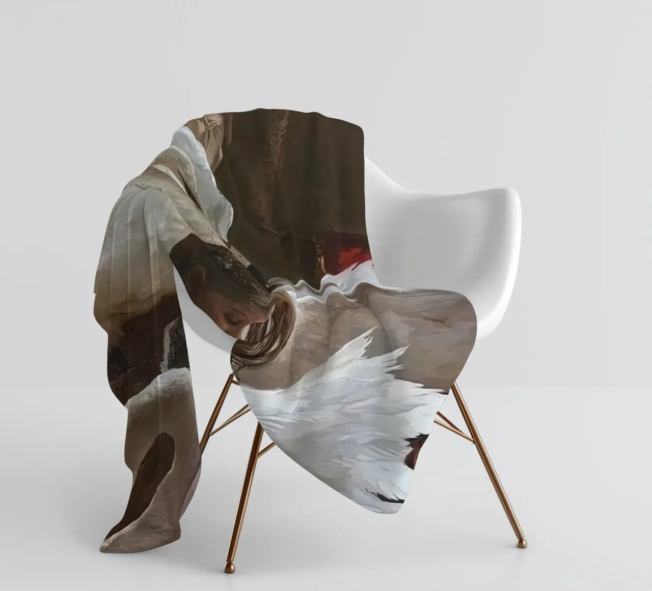 Guillermo Lorca Sophie e i cigni coperta in pile da Birgitart