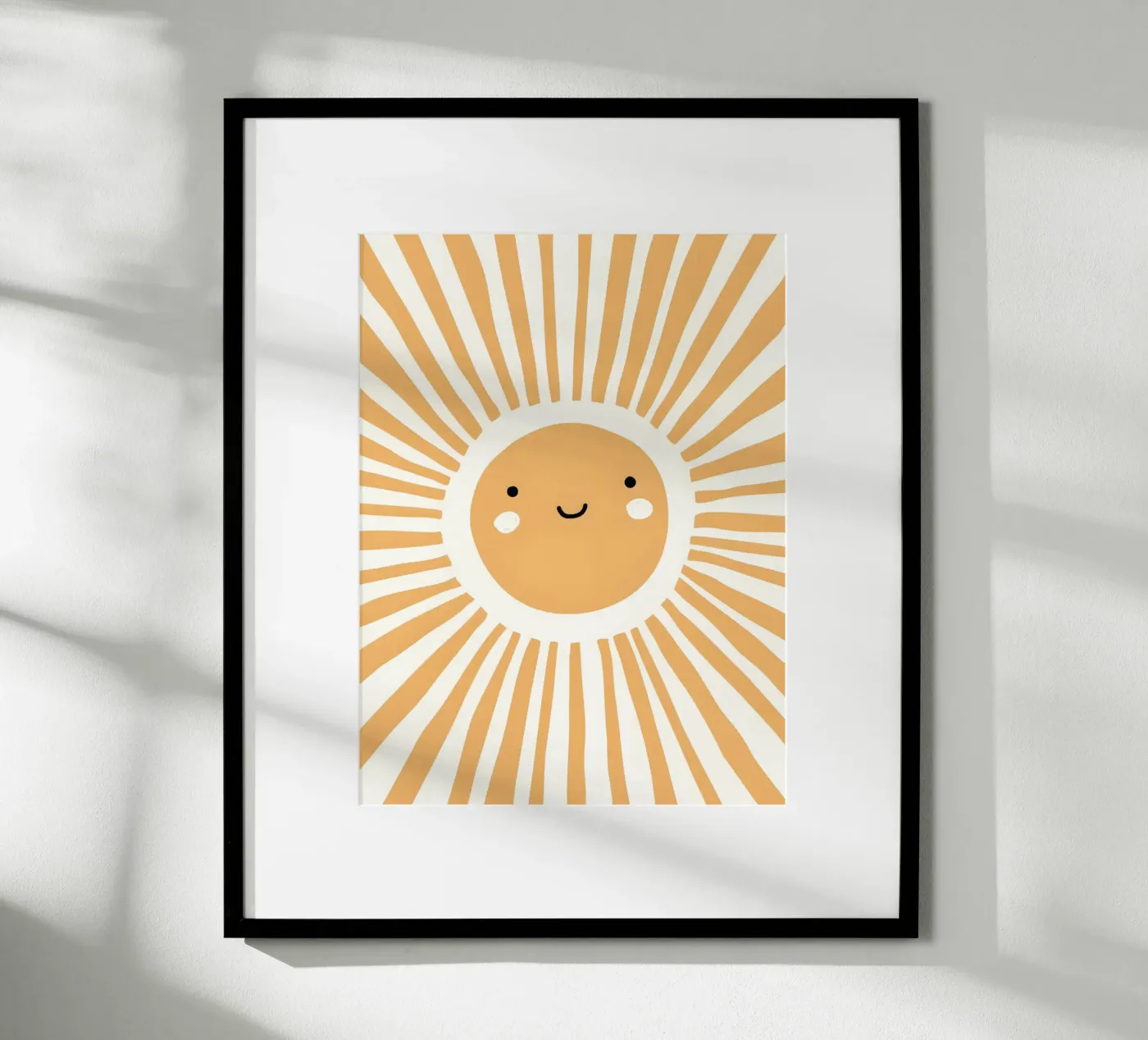 Sun Ray Print, Kids Wall Art, Nursery Print poster by Little Lola