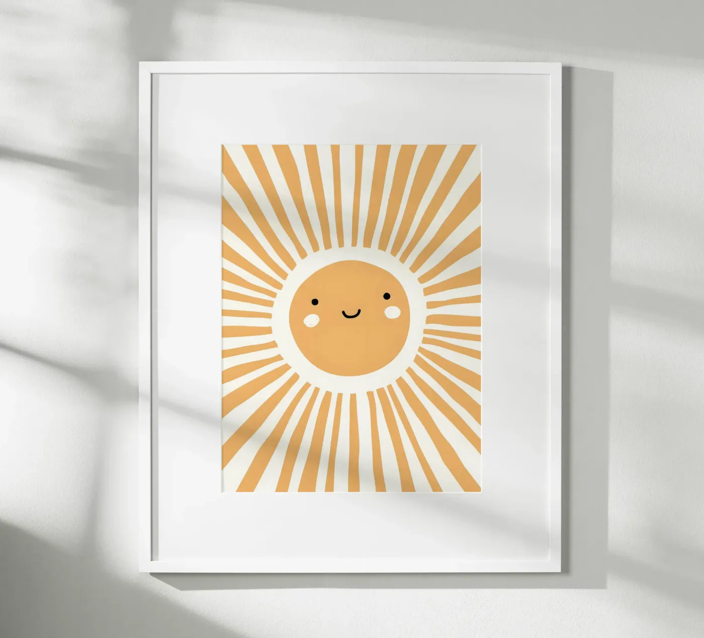 Sun Ray Print, Kids Wall Art, Nursery Print poster by Little Lola